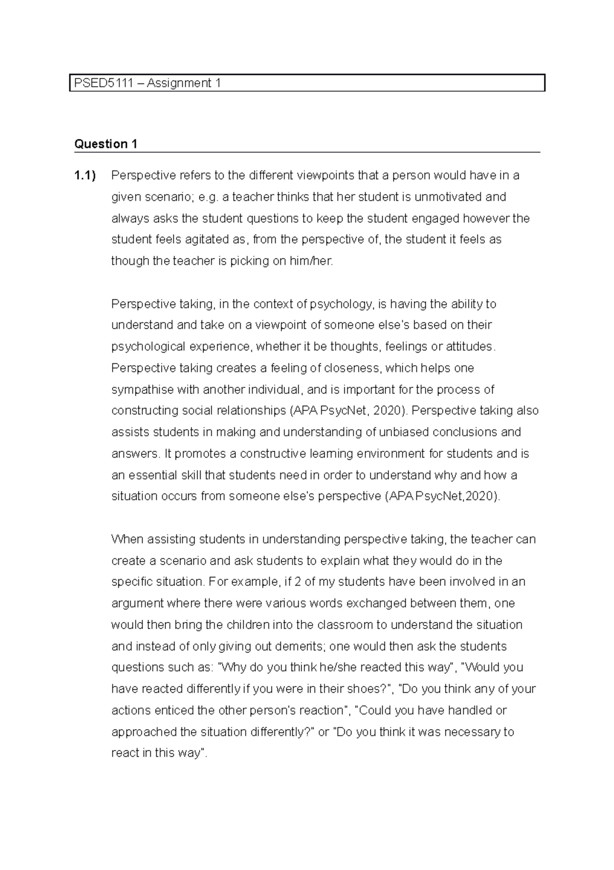 PSYC5121Ea Take-Home Exam - Past Paper with Assessment Details - Studocu