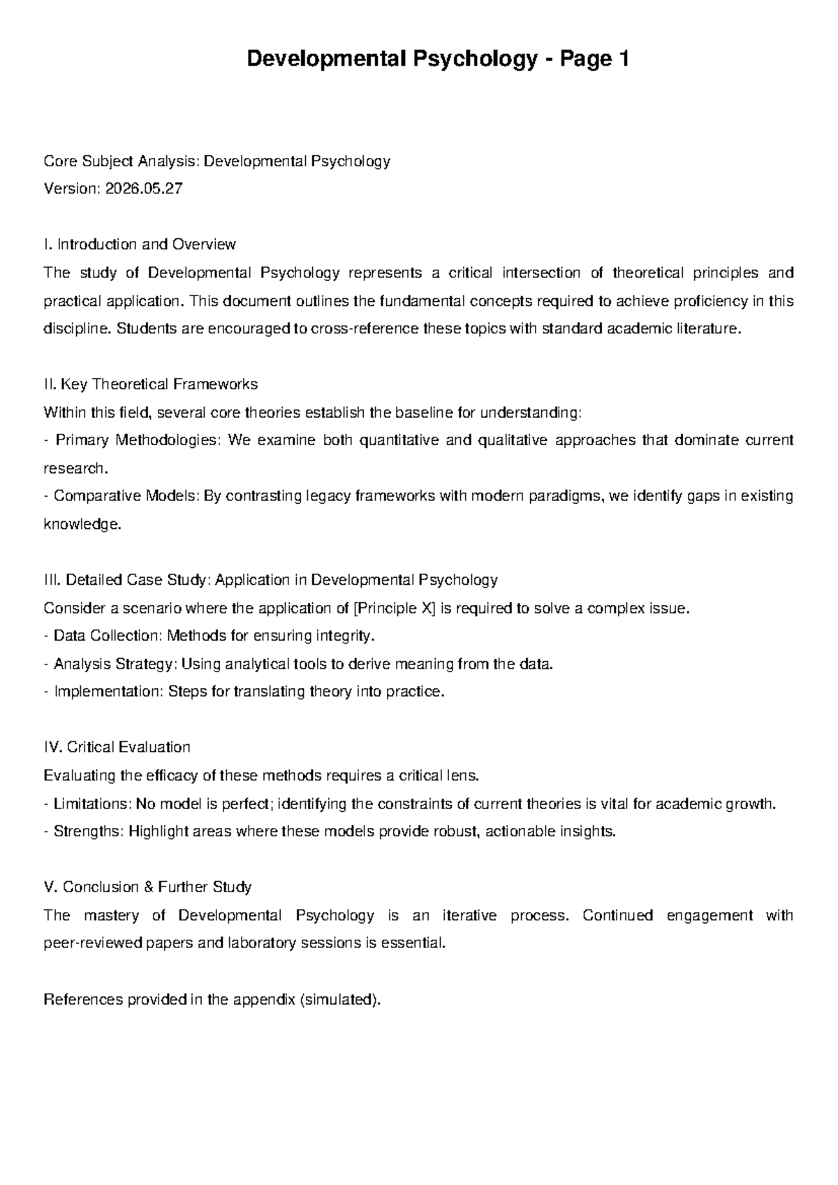 Developmental Psychology Study Notes: Core Concepts & Theories - Studocu