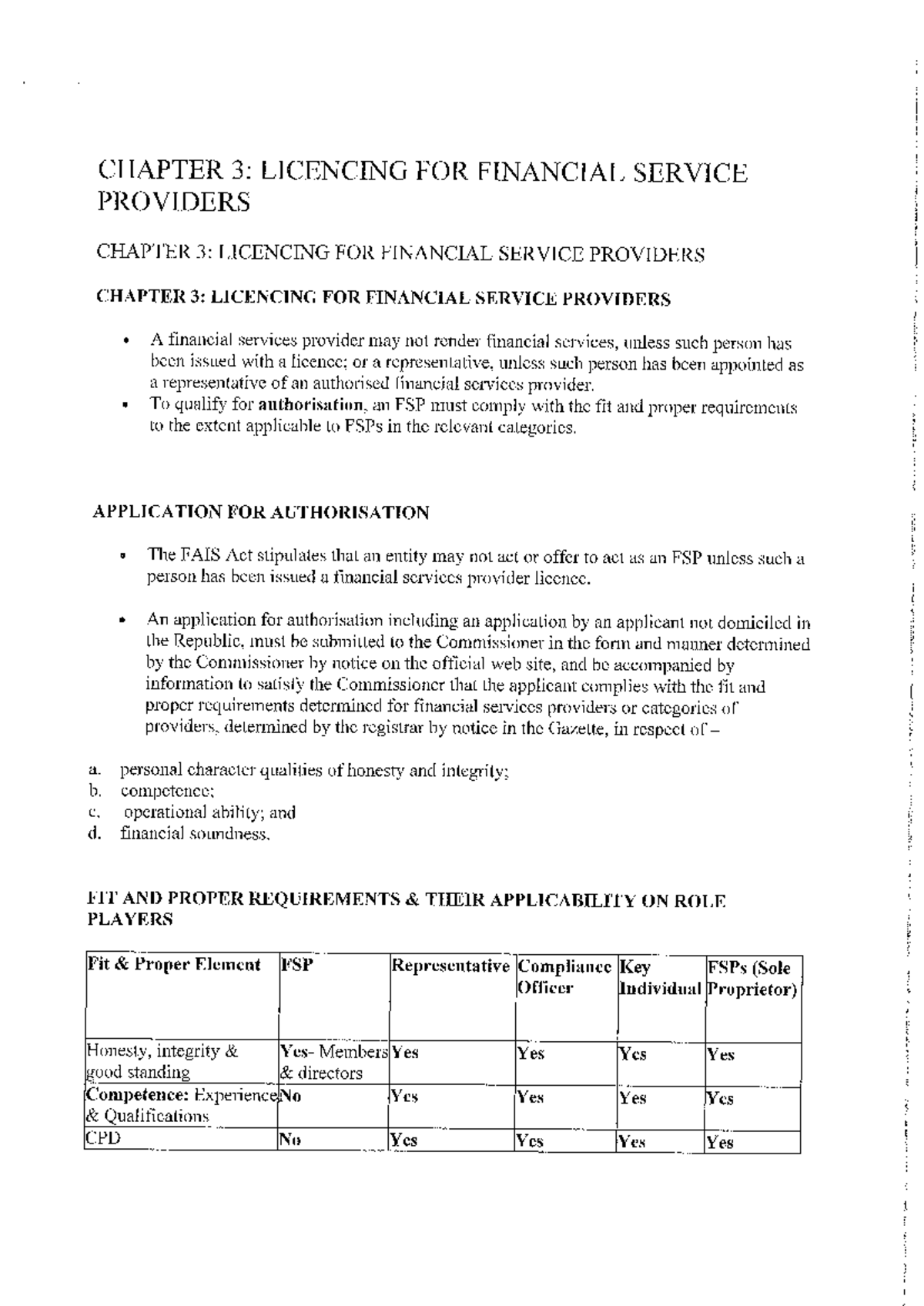 Chapter 3-1: Licensing Requirements for Financial Service Providers ...