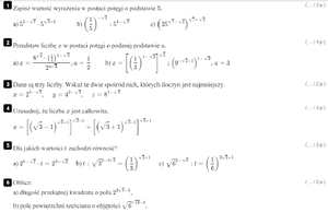 Sprawdzian umiejetnosci matematycznych po klasie 3 szkoly podstawowej