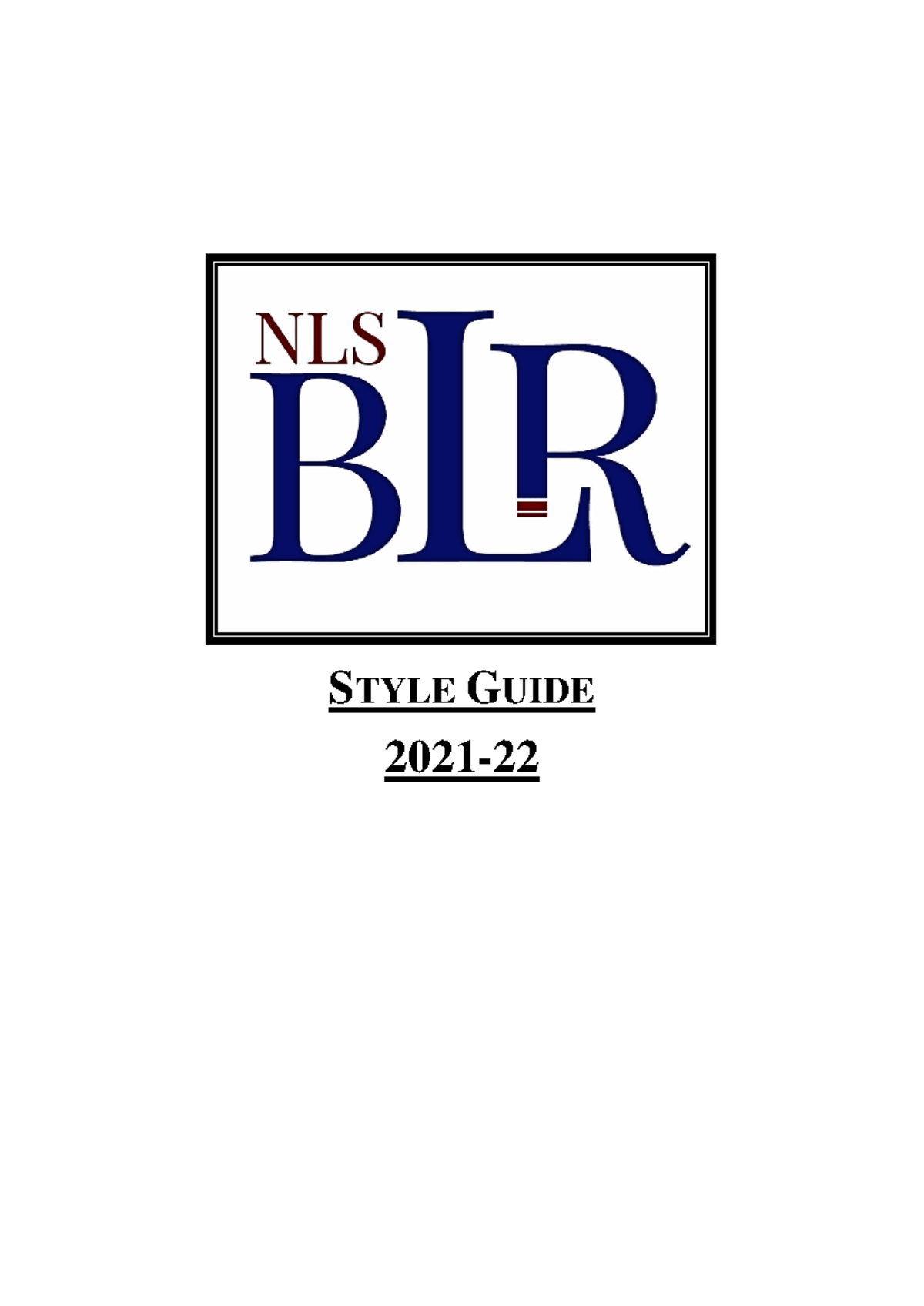 NLSBLR Style Guide: Standards for Article Uniformity and Formatting ...
