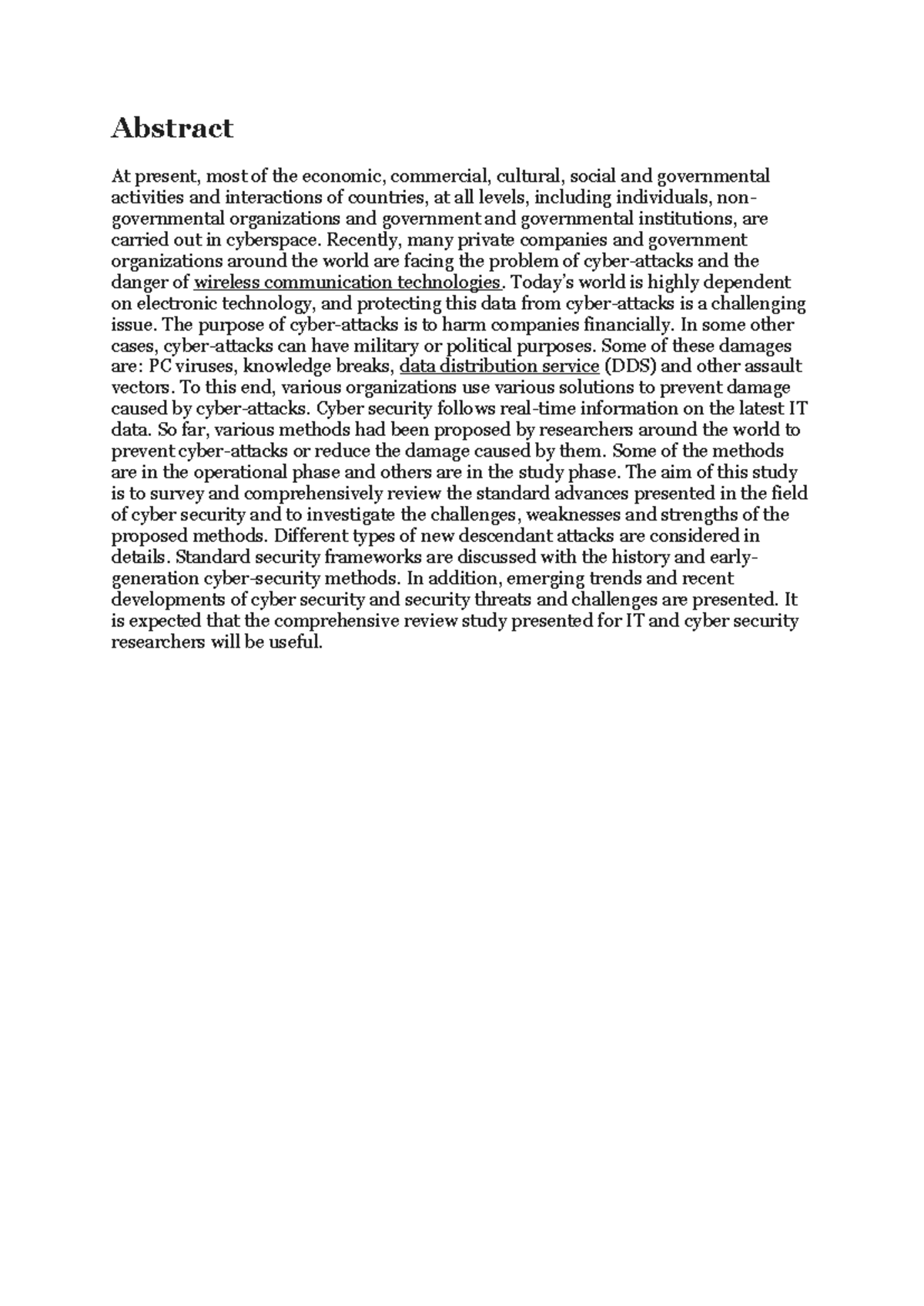 Abstract - ......... - Abstract At present, most of the economic ...