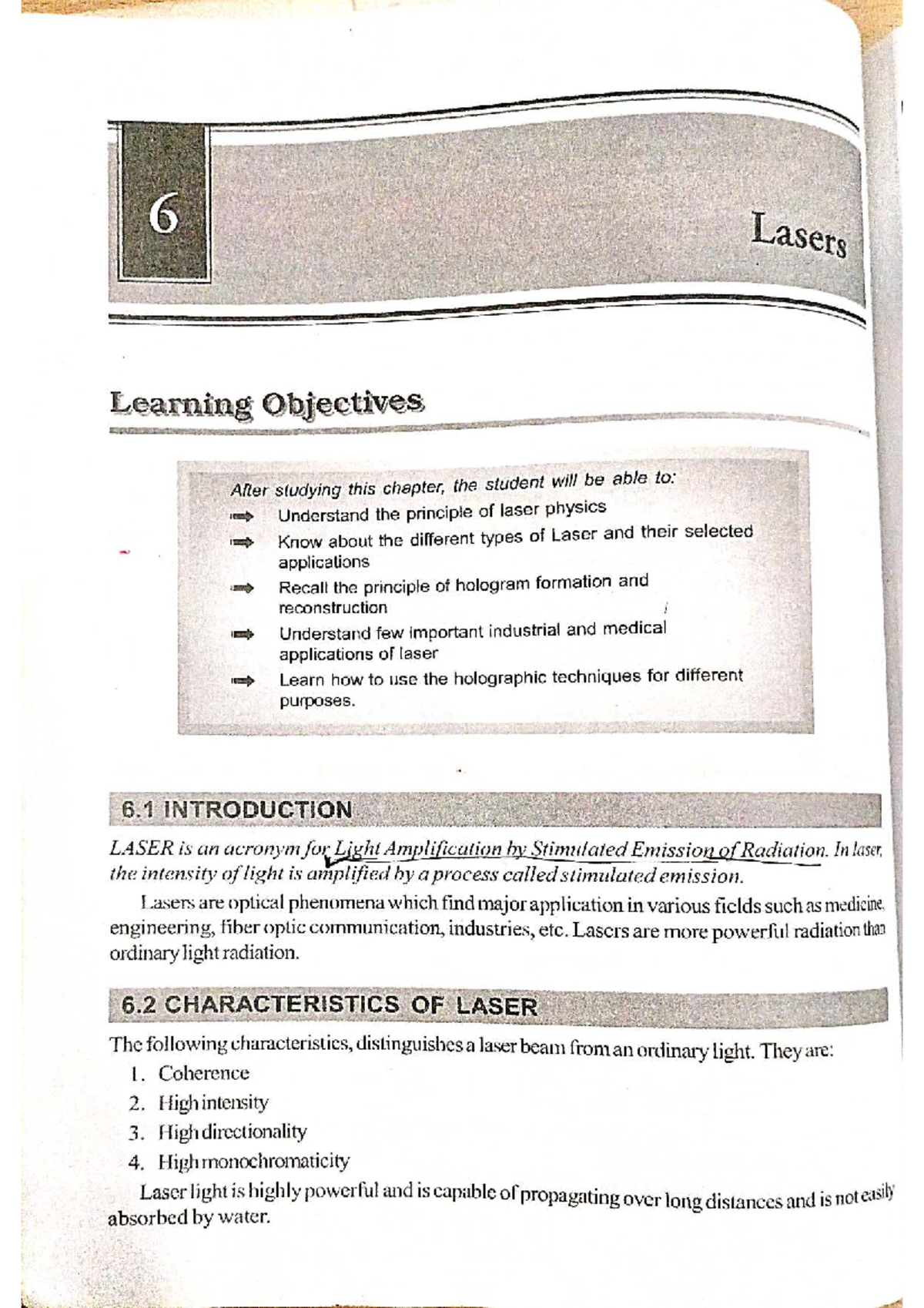Lasers E221: Learning Objectives and Applications in Physics - Studocu