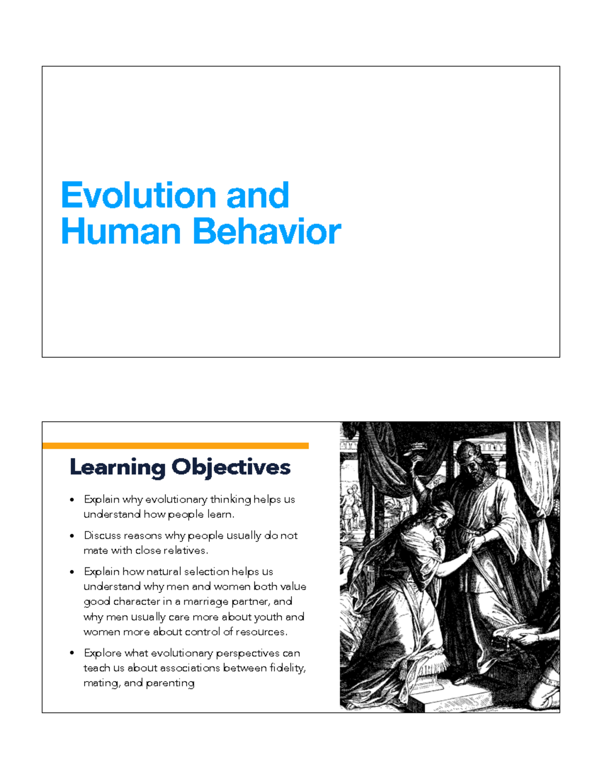 16 - Evolution and Human Behavior: Insights on Learning and Mating ...
