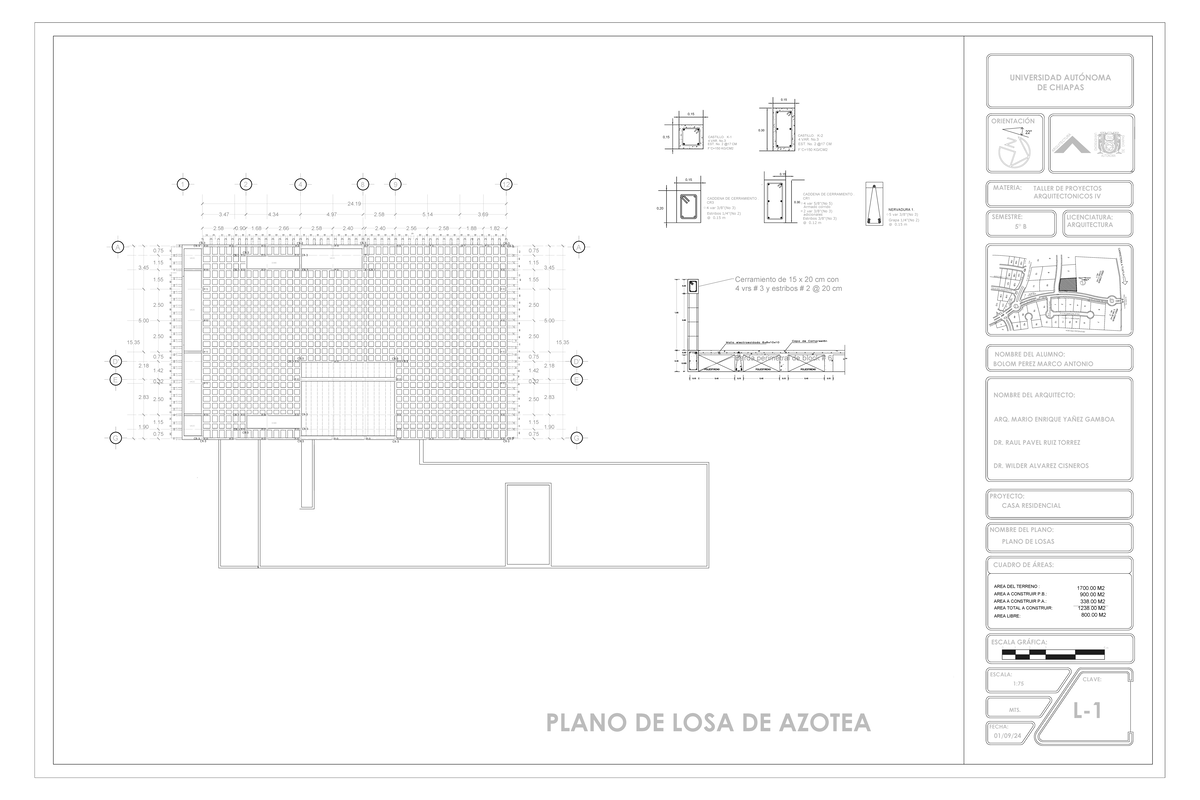 Título del plano de losas - Taller de Proyectos Arquitectónicos IV ...