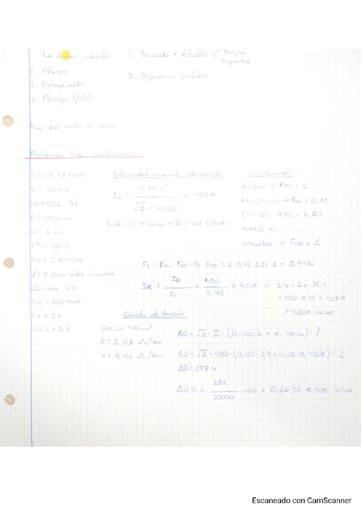Ejercicio 1 y 5: Cálculos de Trazado y Presupuesto - Arquetos Zanjas 2 - Document Preview