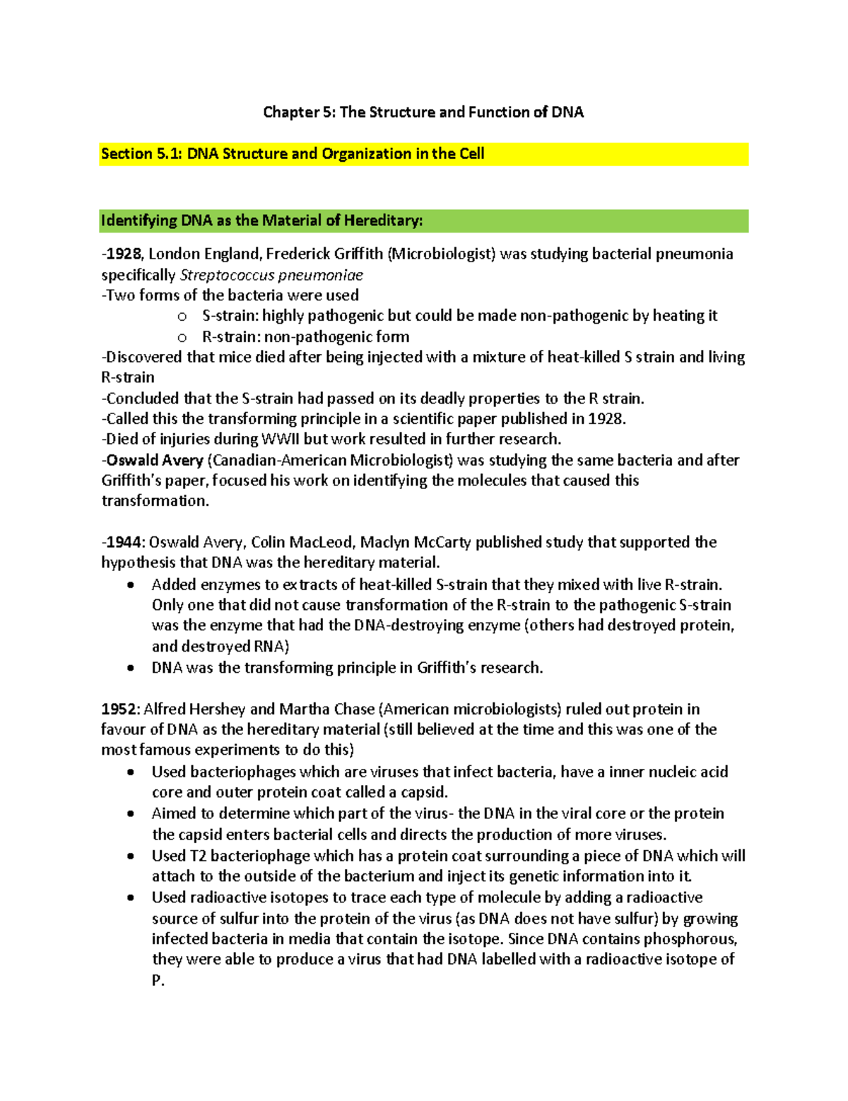 Unit 3 Summary: DNA Structure, Function, and Replication - Studocu