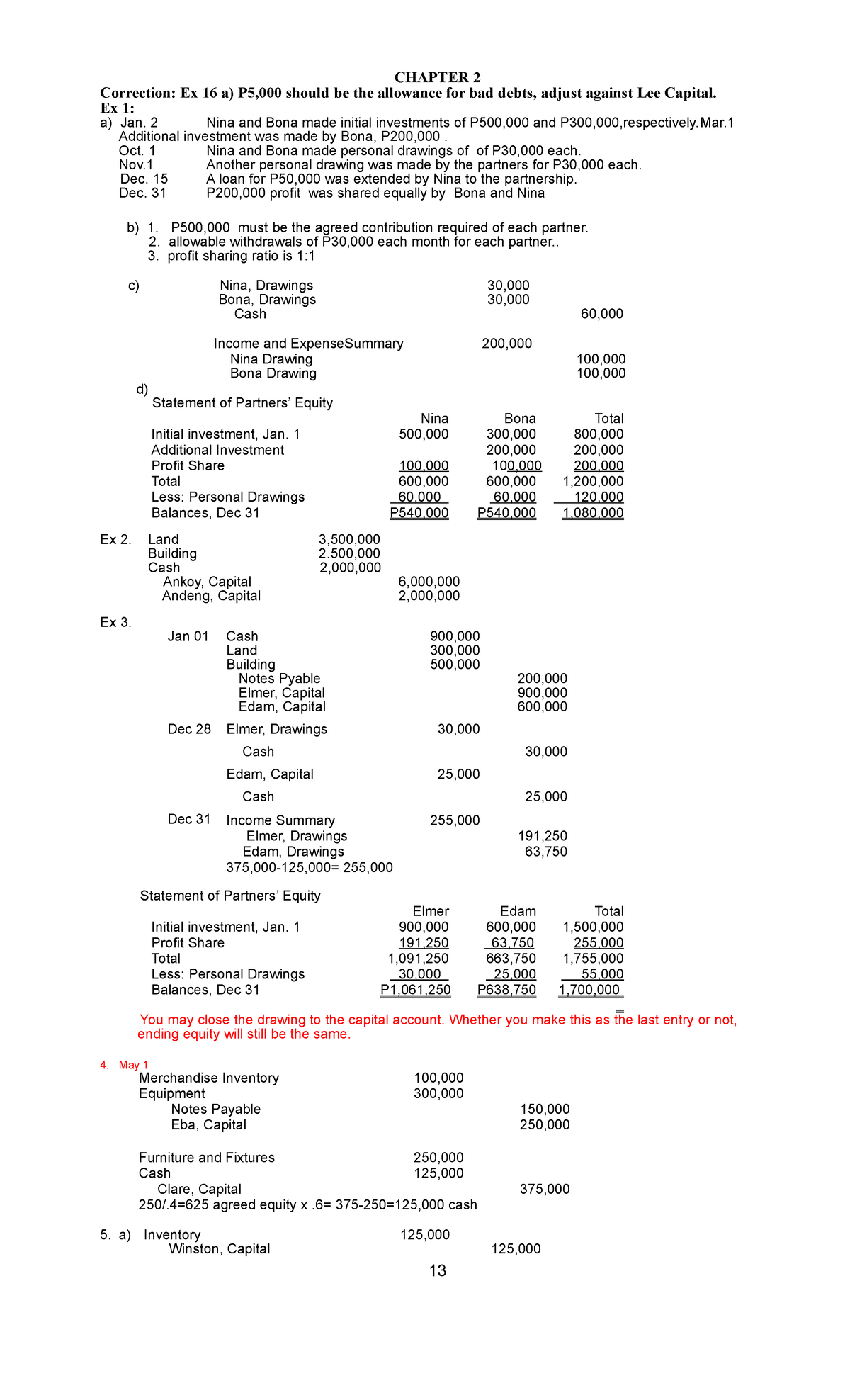 Chapter 2 Solution Manual for Partnership & Corporation (23rd Ed ...