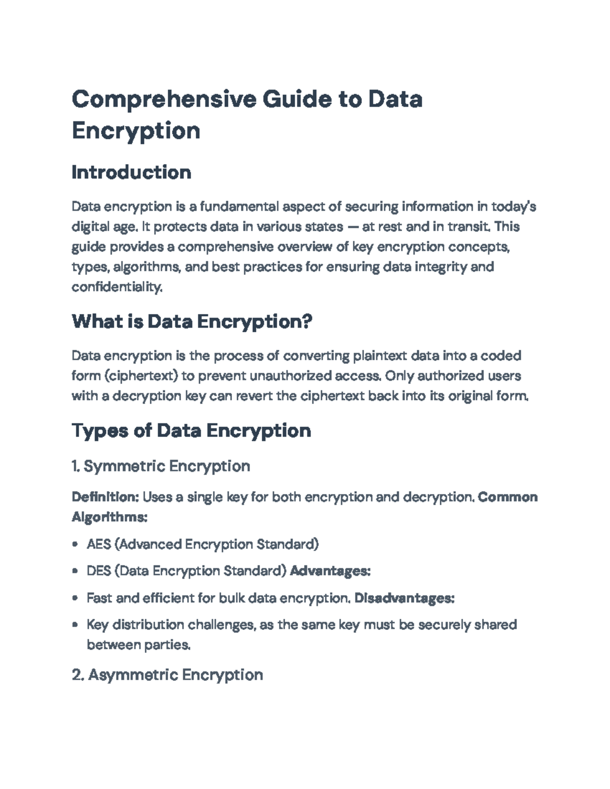 Comprehensive Guide to Data Encryption Techniques and Best Practices ...