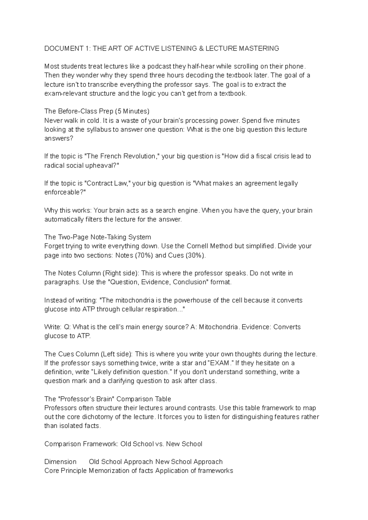 ENG 101: The Art of Active Listening - Lecture Mastering Techniques ...