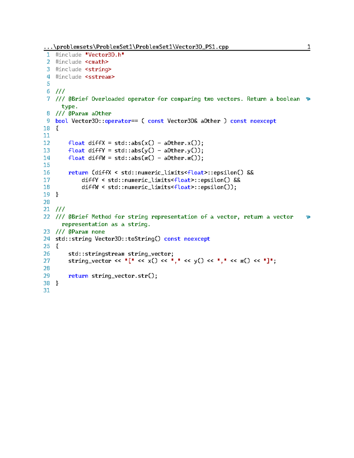 Vector 3D PS1 - Assignment 1 - ...\problemsets\ProblemSet1\ProblemSet1 ...