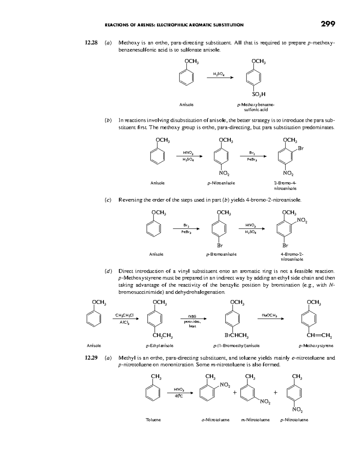 299 Organic Chemistry: Electrophilic Aromatic Substitution Notes - Studocu