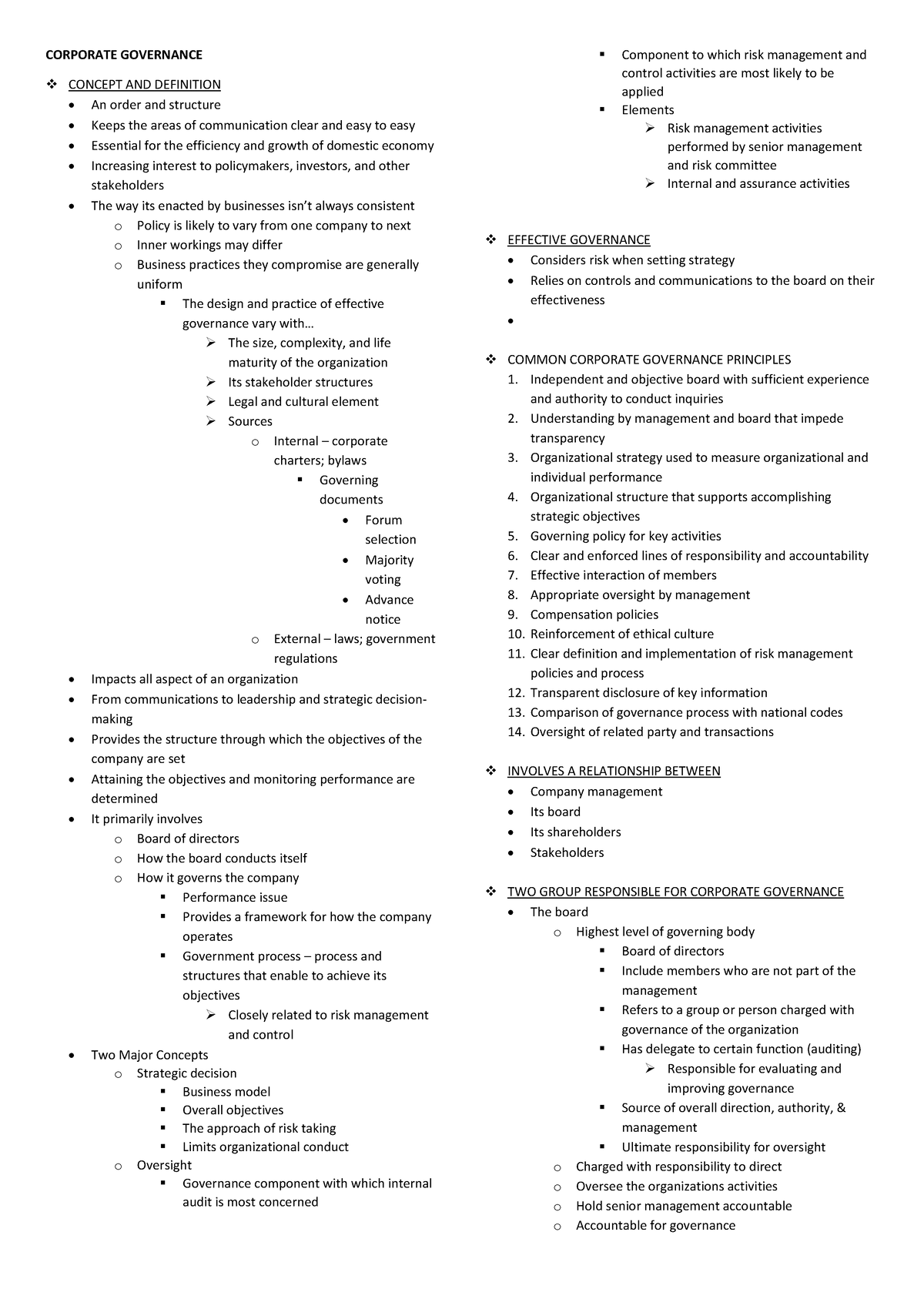 Corporate Governance Overview: Concepts, Principles, and CSR Insights ...