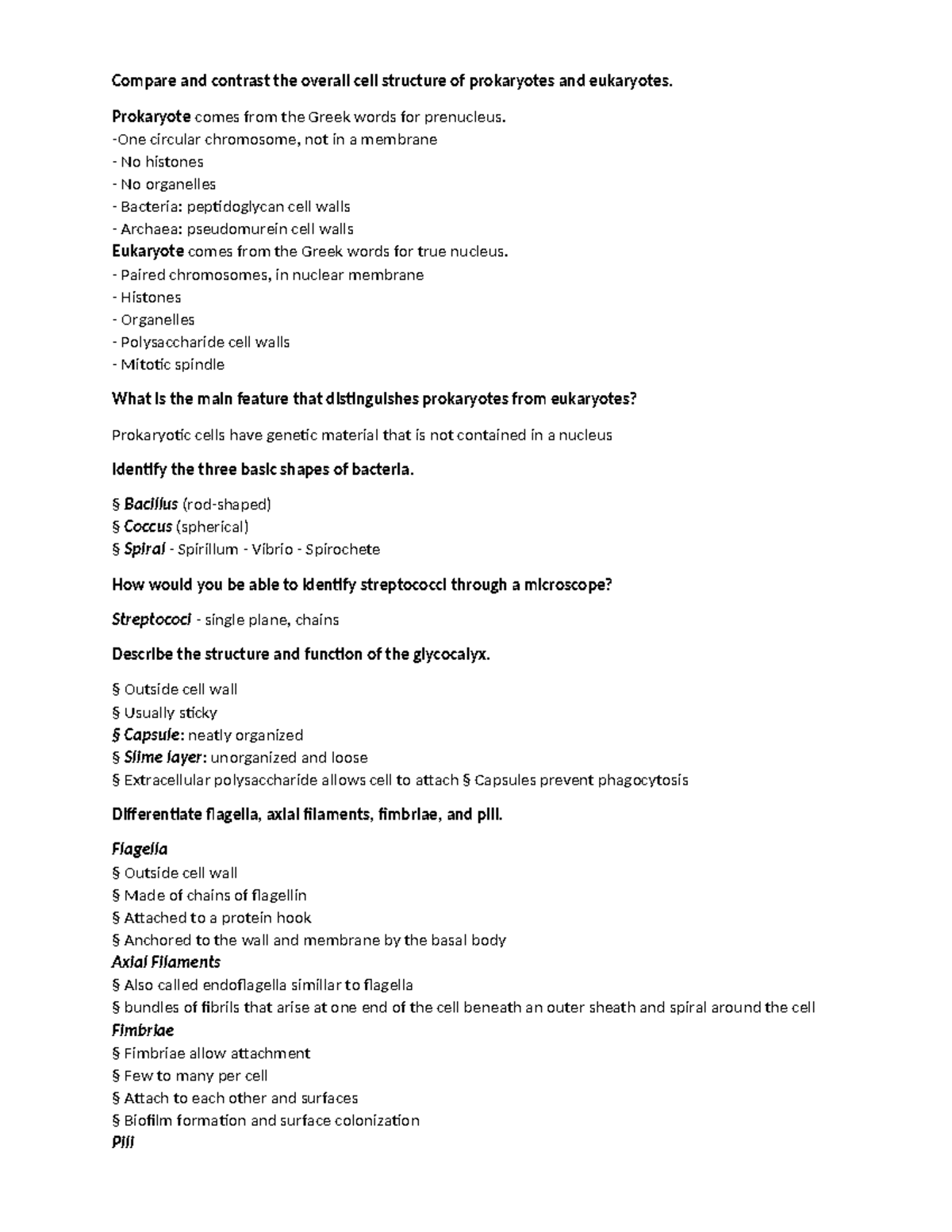 BIO101: Compare and Contrast Prokaryotic and Eukaryotic Cells Study ...