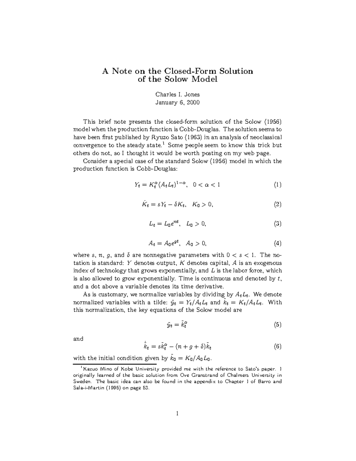 Ch 5: Closed Form Solution of the Solow Model - ESDFVB - Studocu