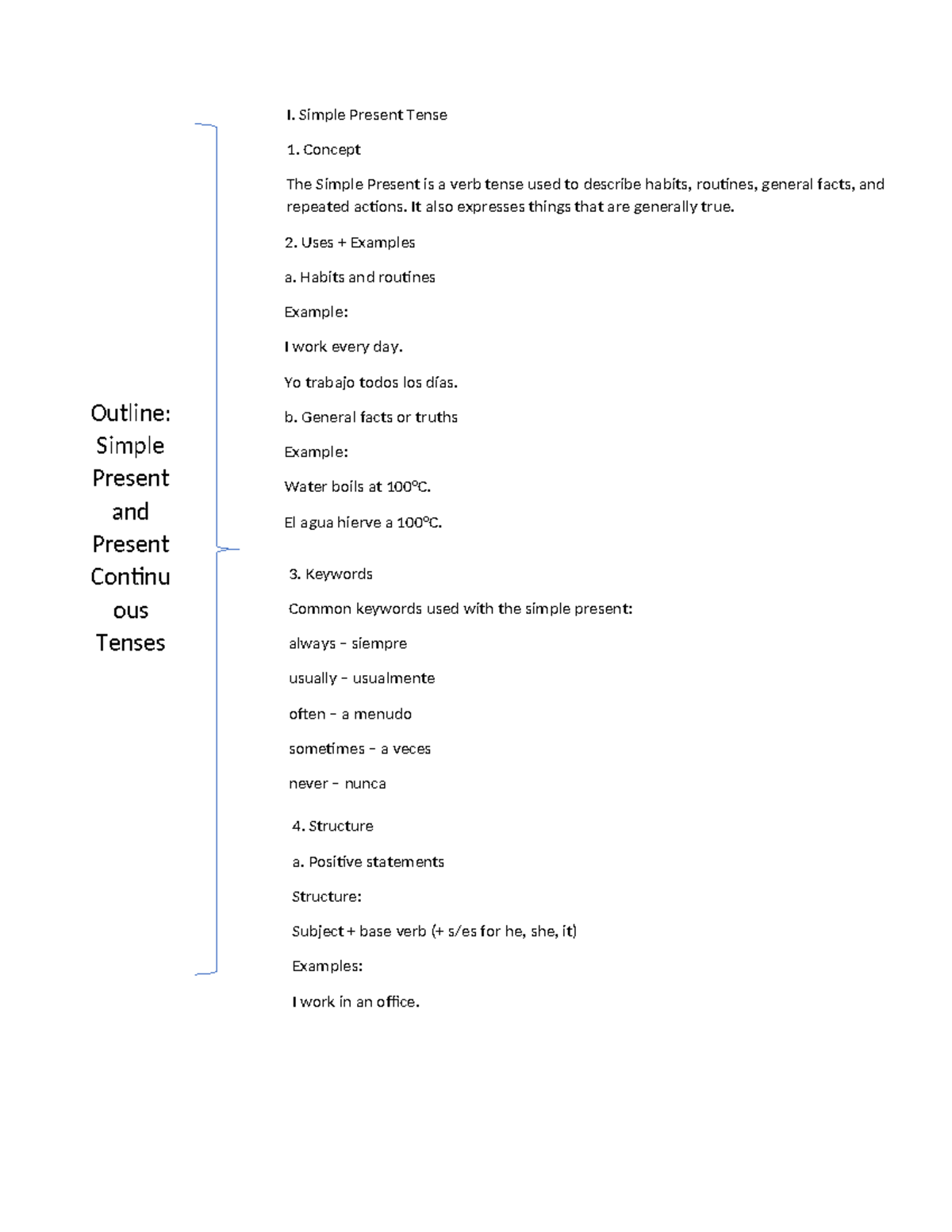 UNIT 1 Grammar: Simple Present vs Present Continuous Tense - Studocu