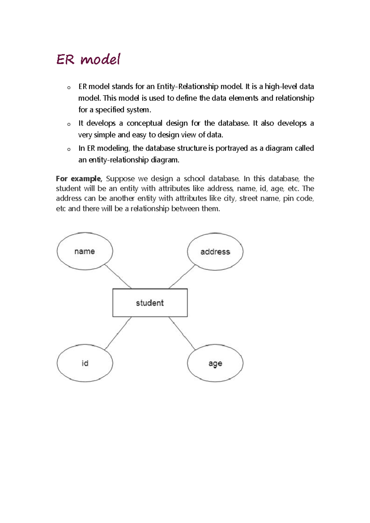 ER Diagram Explained: Key Components & Mapping Constraints - Studocu