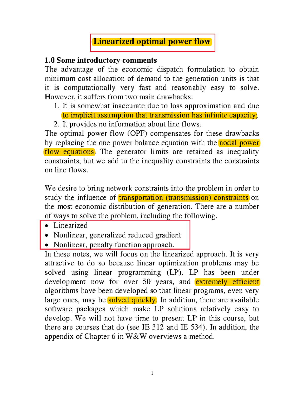 Linearized Optimal Power Flow (LPOPF) - Key Insights and Formulations ...