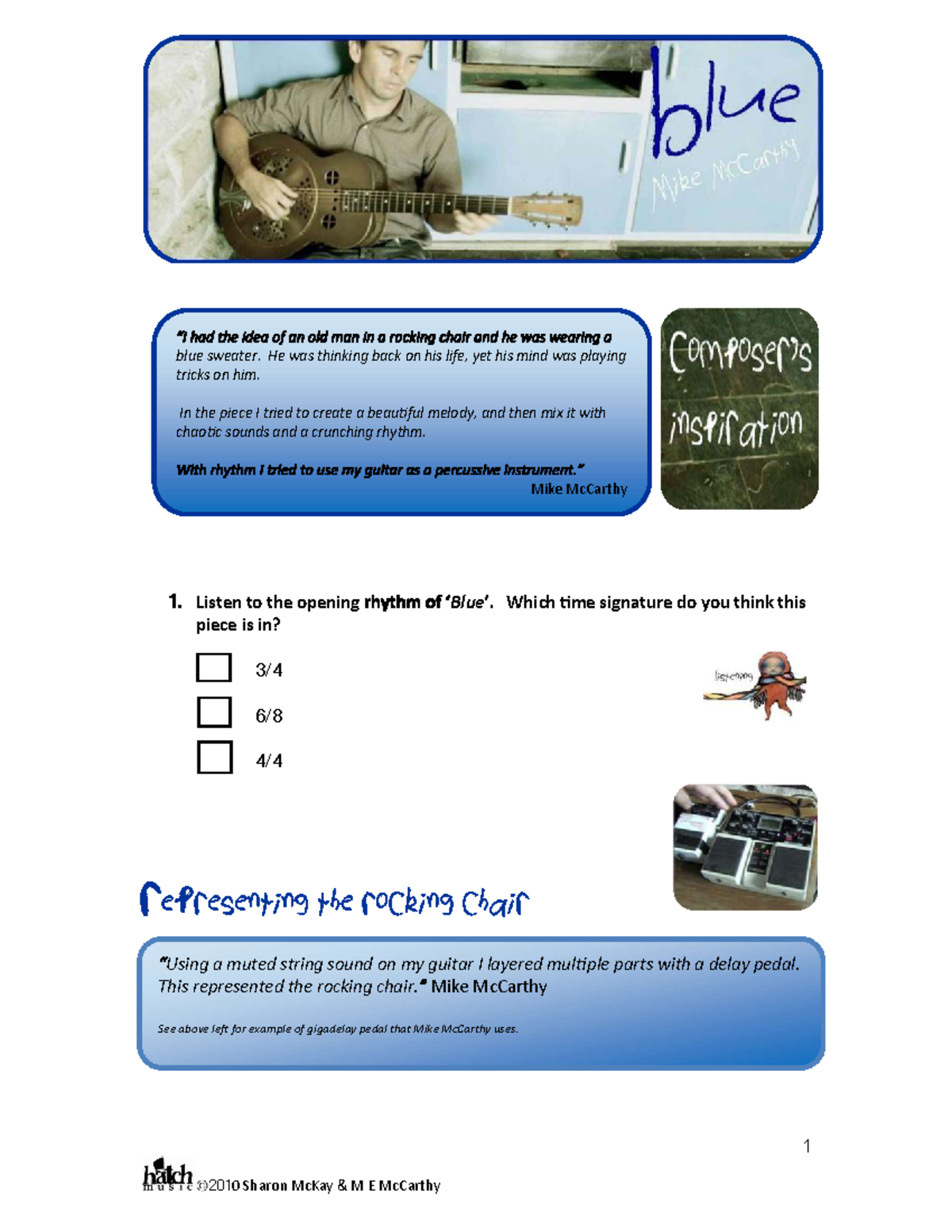Blue Worksheet: Exploring Sound and Structure in Music - Studocu
