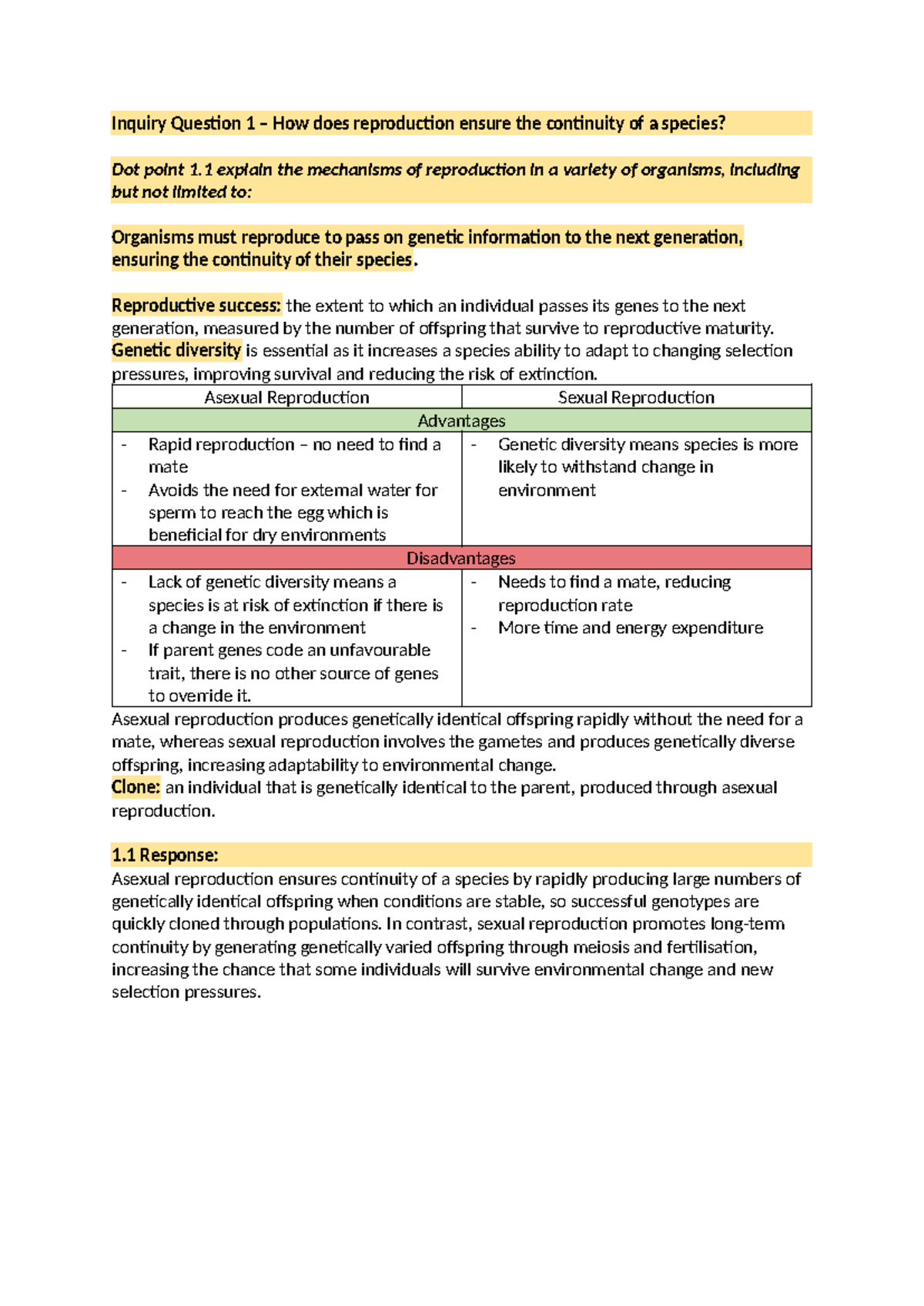 Mod5 Bio - Detailed Syllabus Notes on Reproduction Mechanisms - Studocu
