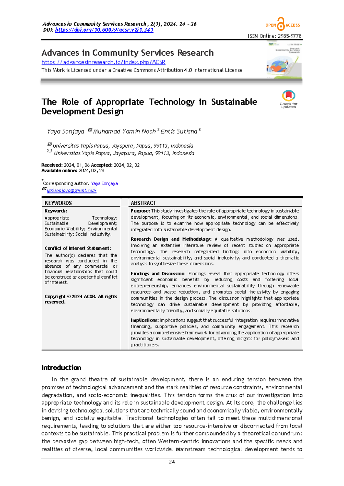 Advances in Appropriate Technology for Sustainable Development (QTCL ...