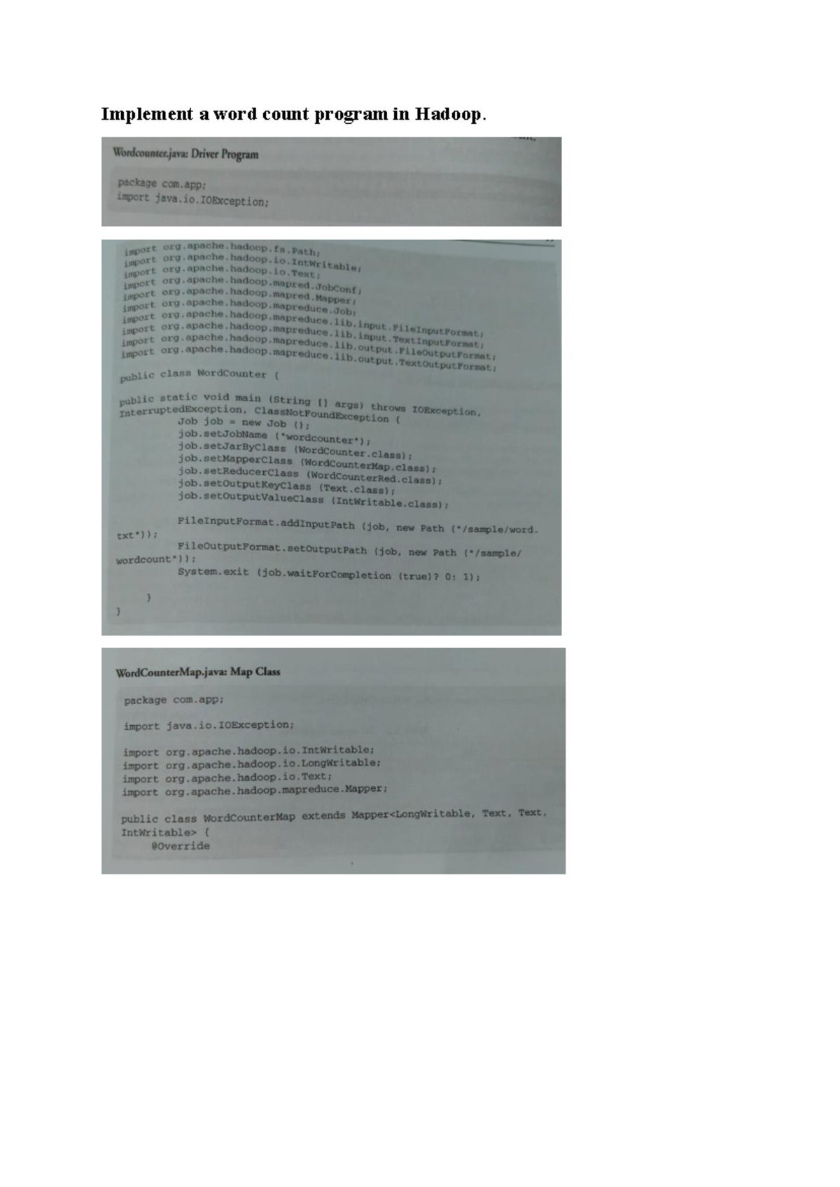 Hadoop Word Count Program Implementation (CS101 - Project) - Studocu