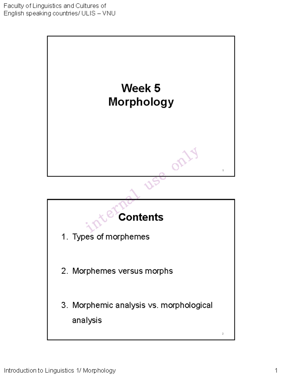 L05 - Morphology: Understanding Word Structure and Morphemes - Studocu