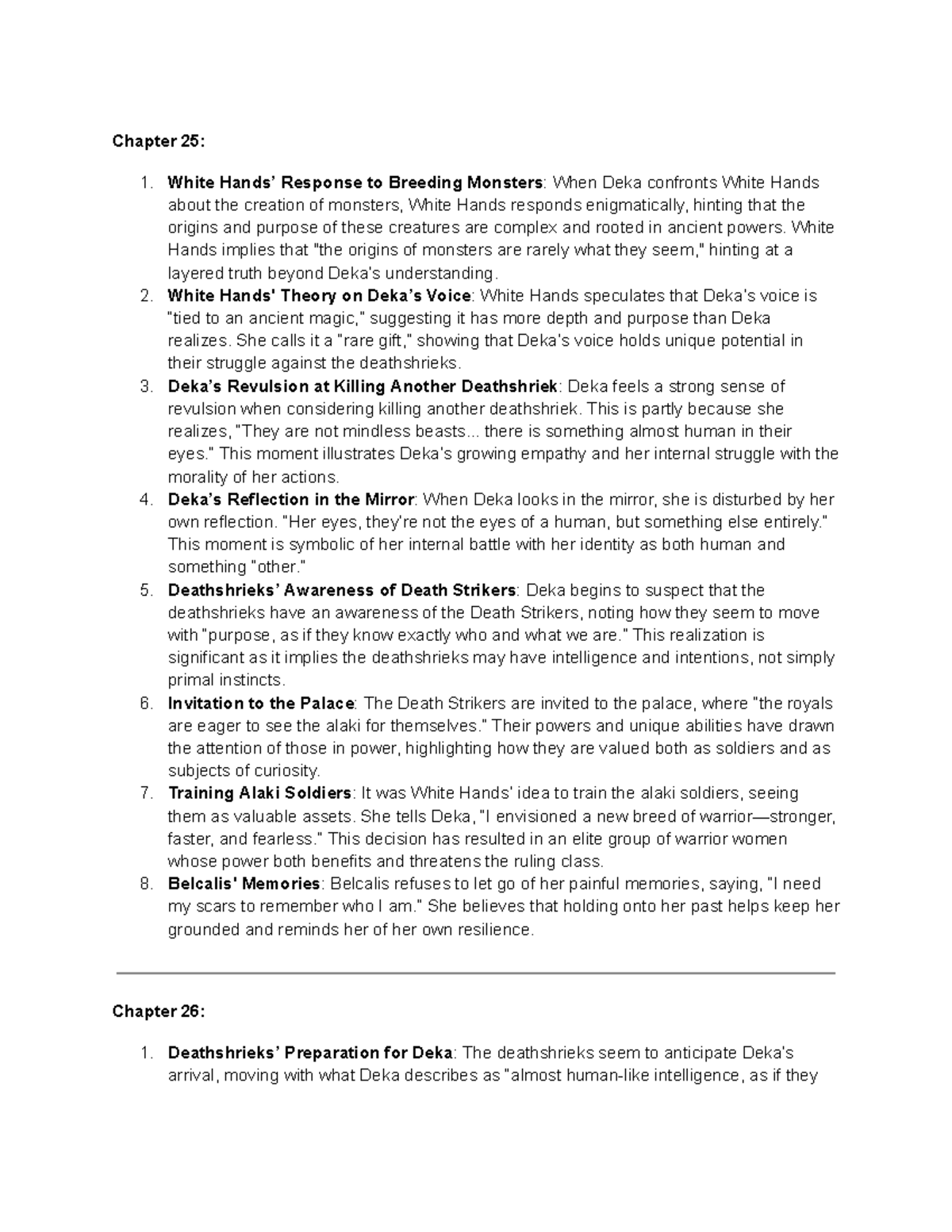 Ch.25-26 Questions - Lit comp 10th grade - Chapter 25: 1. White Hands ...