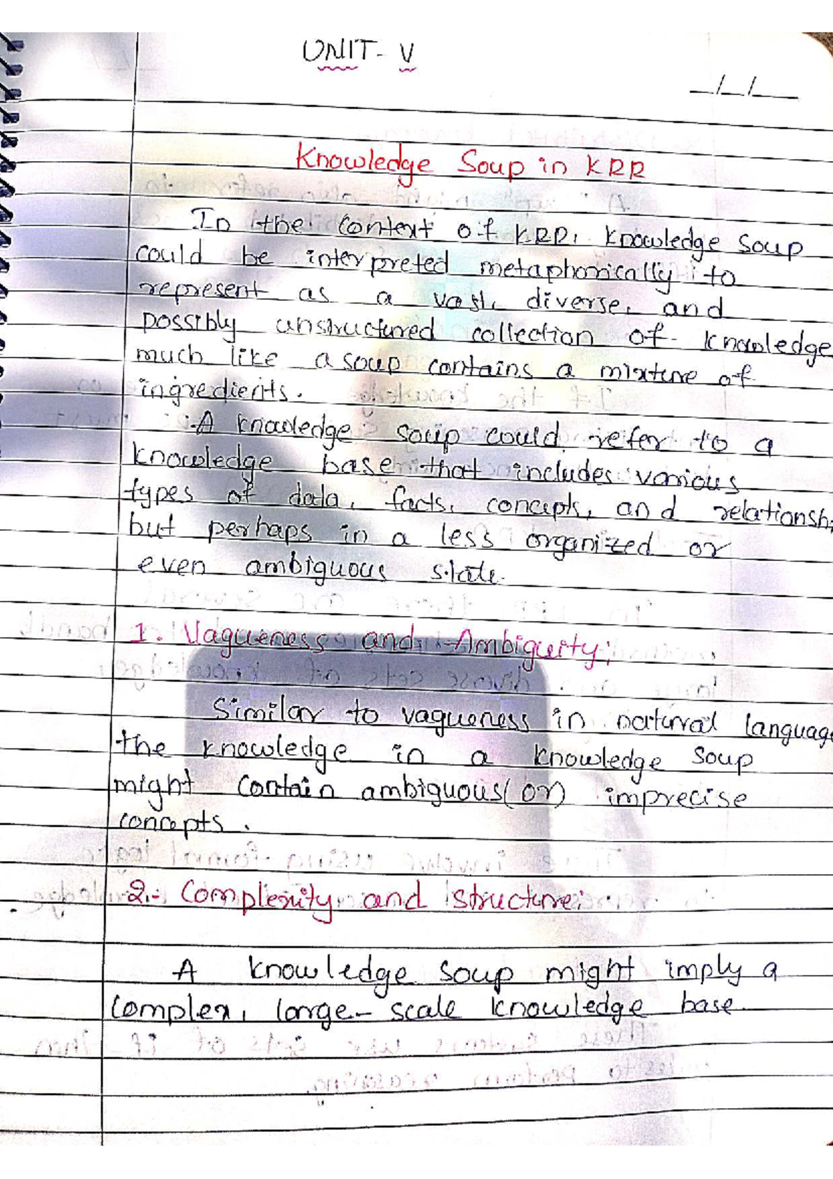 Unit 5 KRR - Lecture Notes on Knowledge Soup and Logic - Studocu