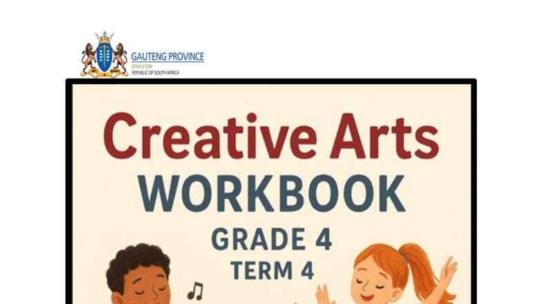 Grade 4 Term 4 CA Workbook: Visual Literacy & 3D Art Projects - Studocu