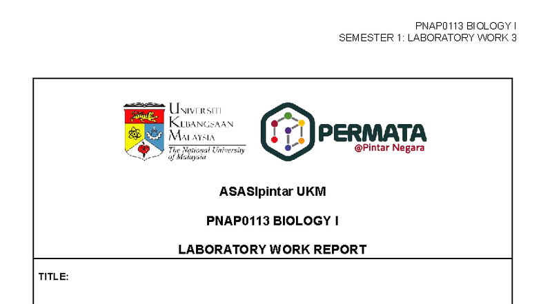 Laboratory WORK 3 ( Report) - SEMESTER 1: LABORATORY WORK 3 ASASIpintar ...