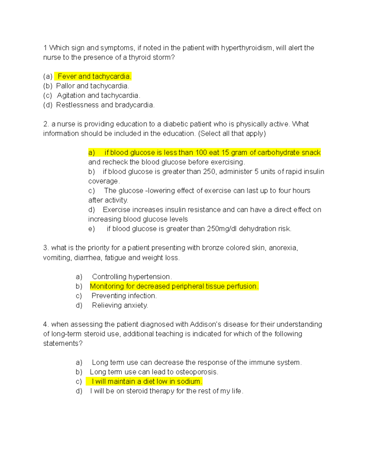 NUR 212 Exam 3 - Key Concepts and Nursing Interventions - Studocu
