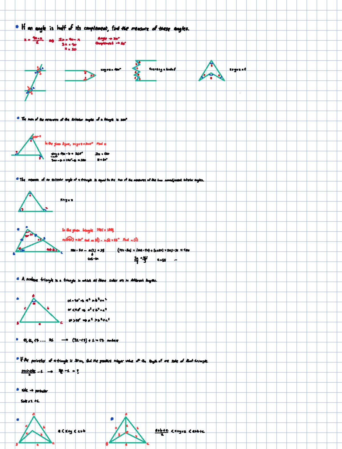 Triangles: Understanding Angles and Their Measures in Geometry - Studocu