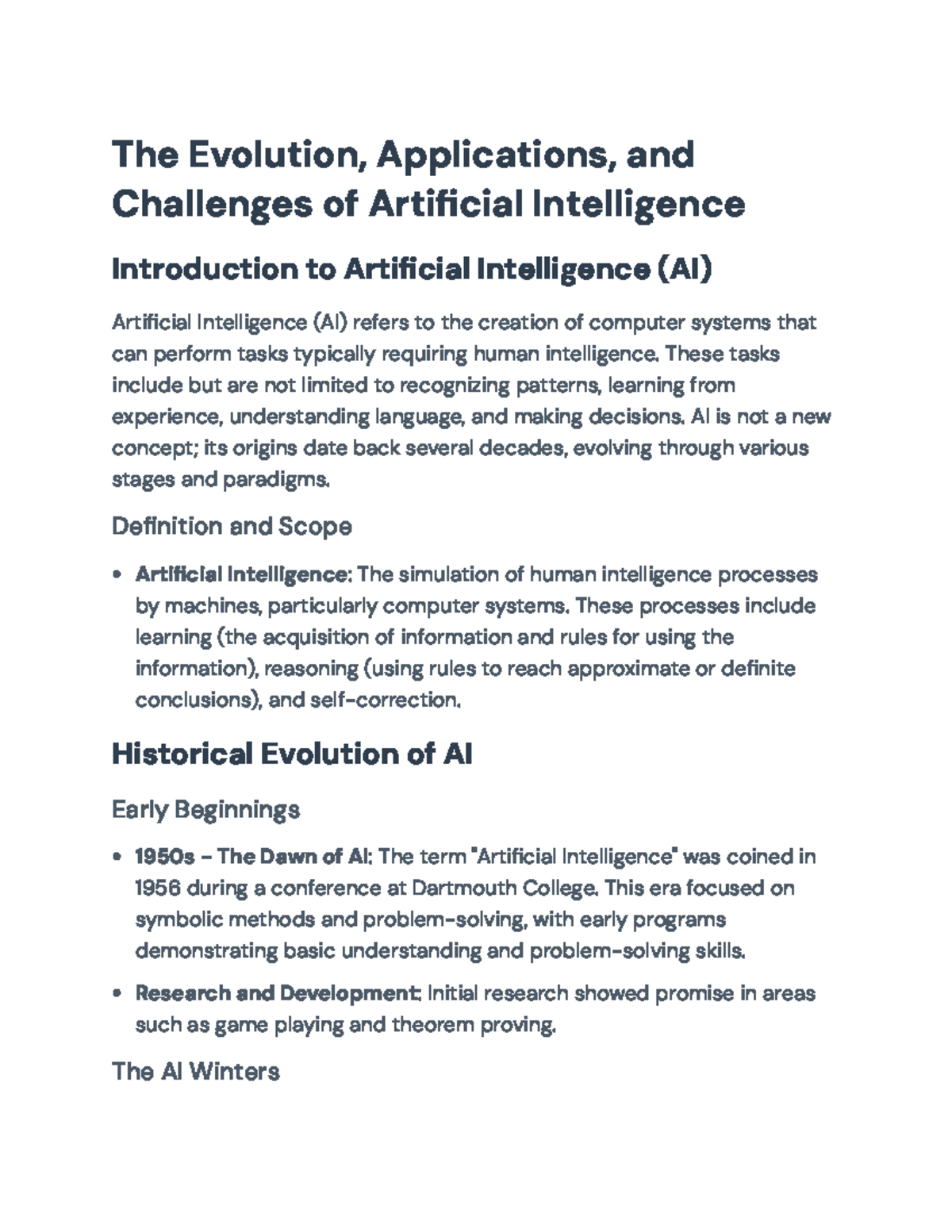 AI Applications and Challenges: A Comprehensive Overview - The ...