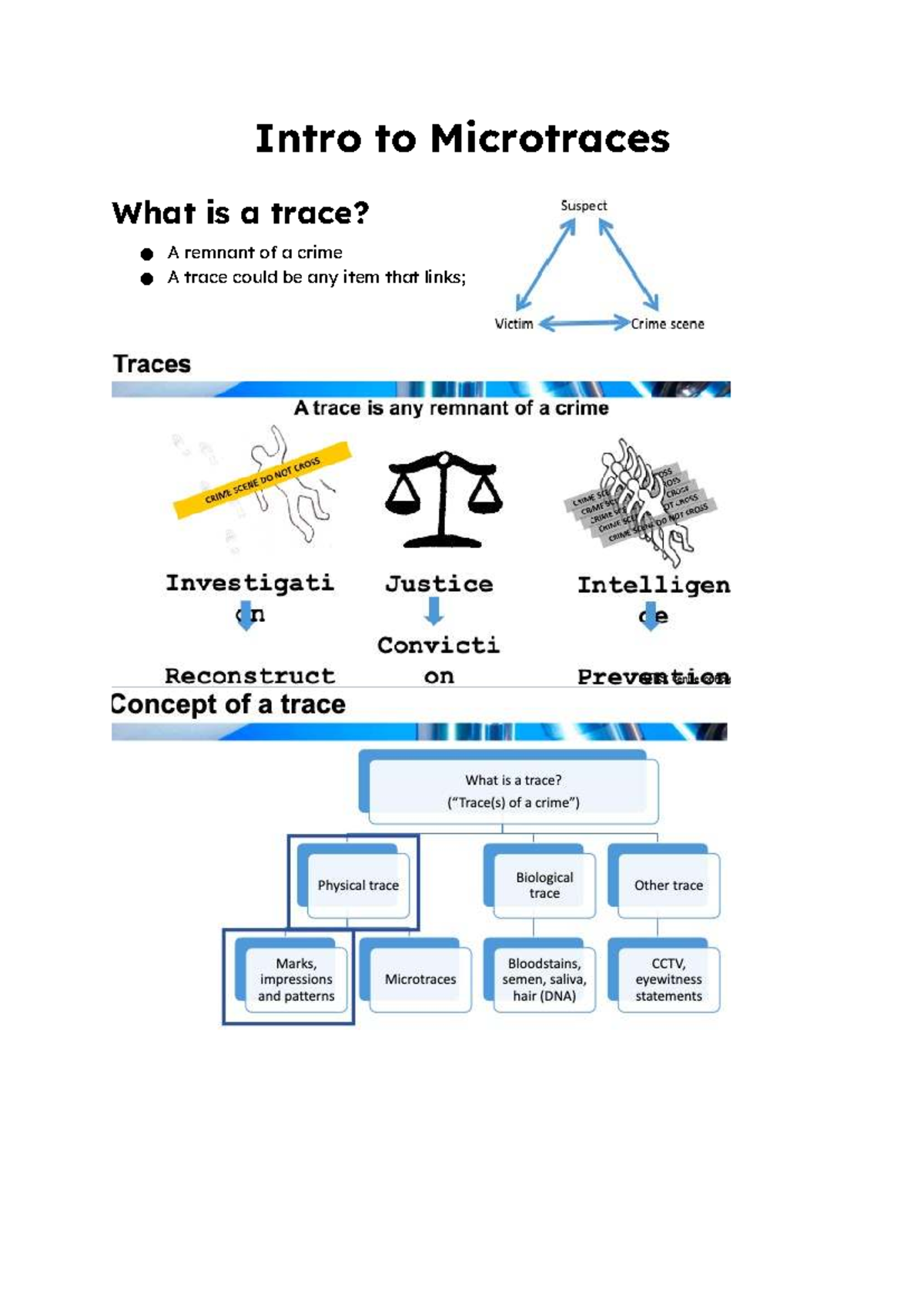 Lecture 3 - Microtraces: Understanding Traces in Forensic Science - Studocu