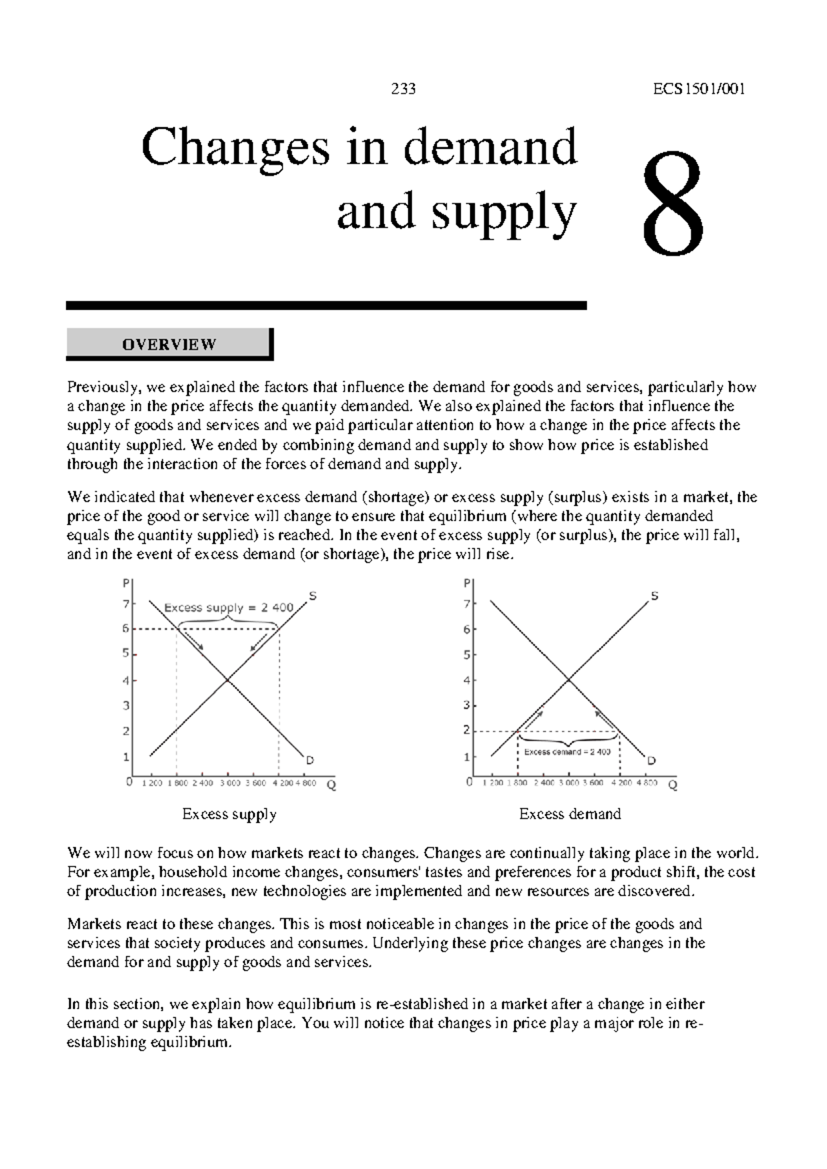Topic 8 economics academic year 2022 - 233 ECS1501/ Changes in demand ...