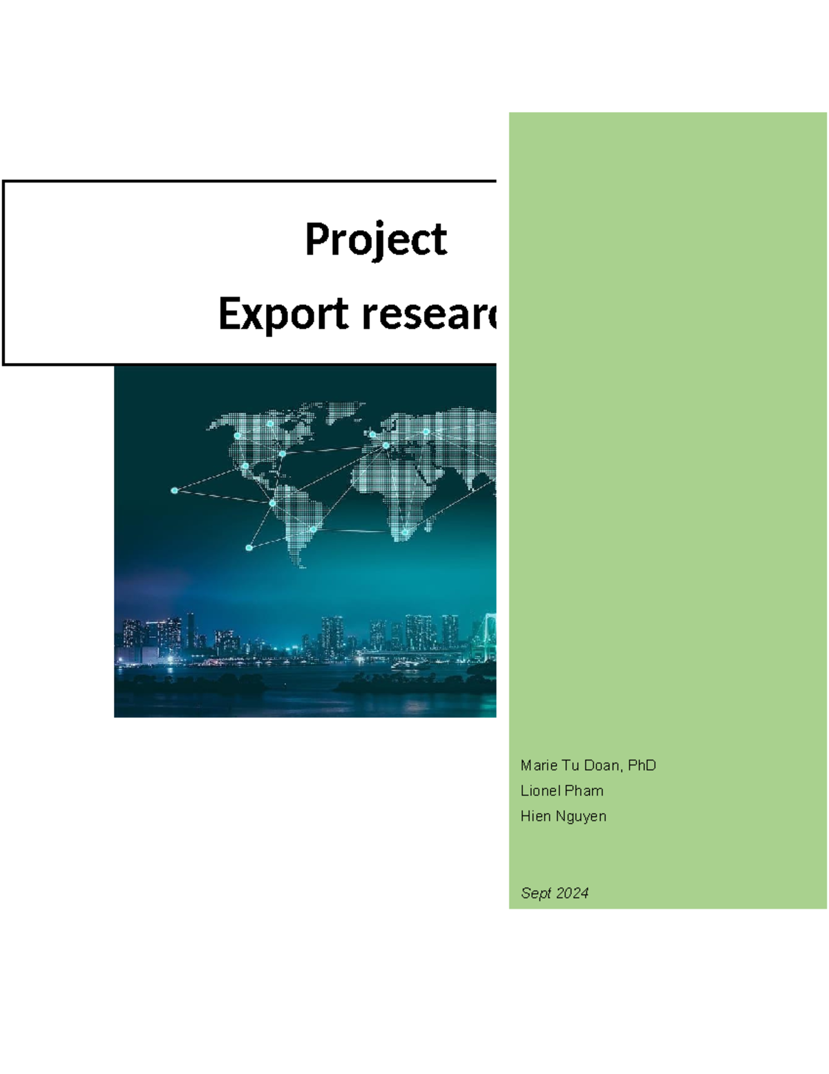 Export Project Research: Company Visit & Interview Guidelines (1-ESA ...