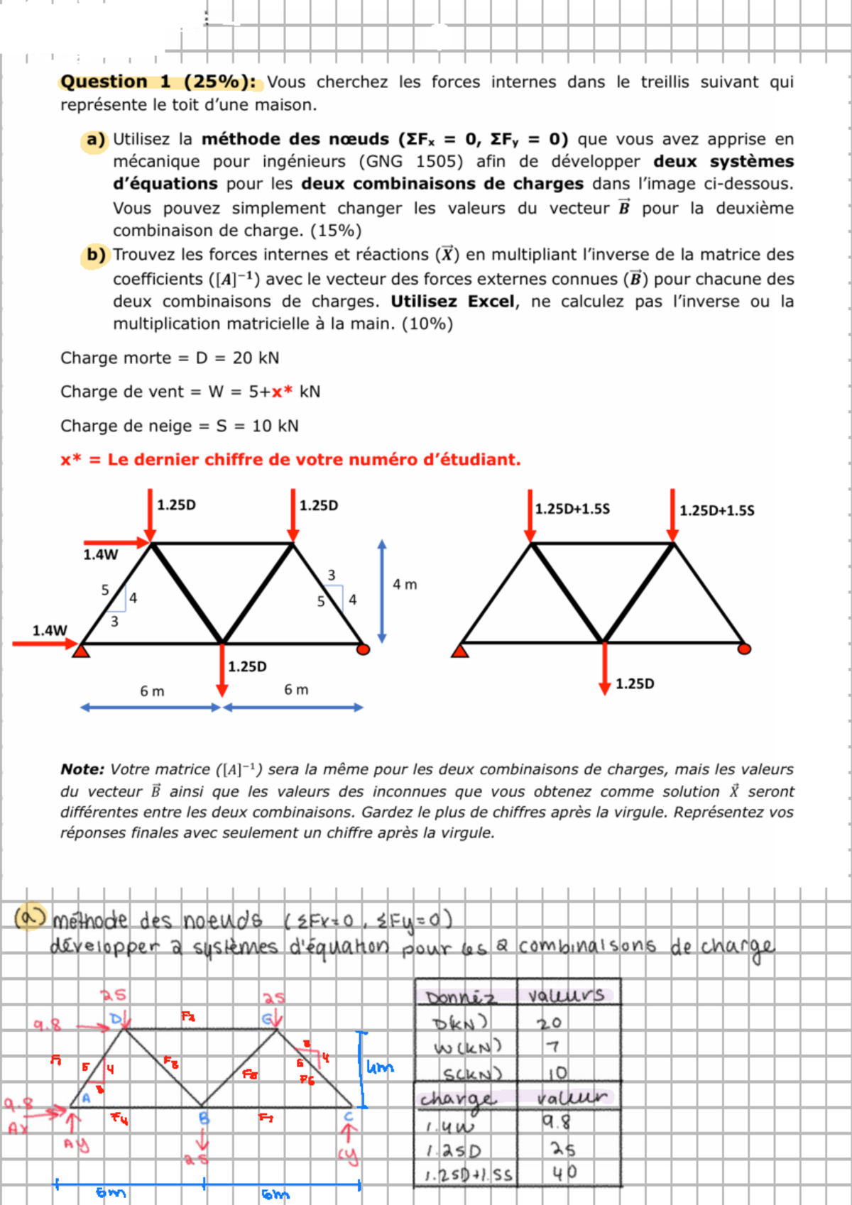 Devoir 3 - Analyse des Forces Internes et Systèmes Linéaires (CVG 2581 ...