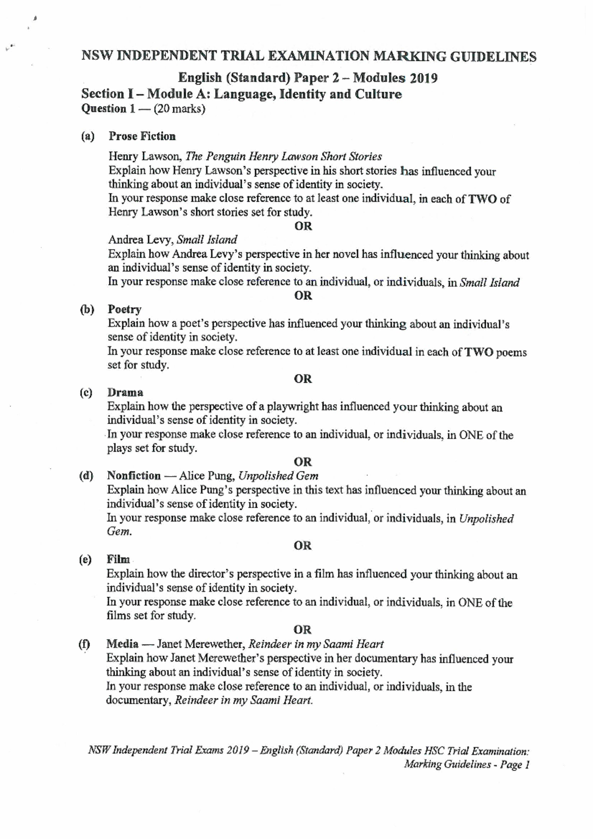 Paper 2 - Marking Guidelines - Studocu