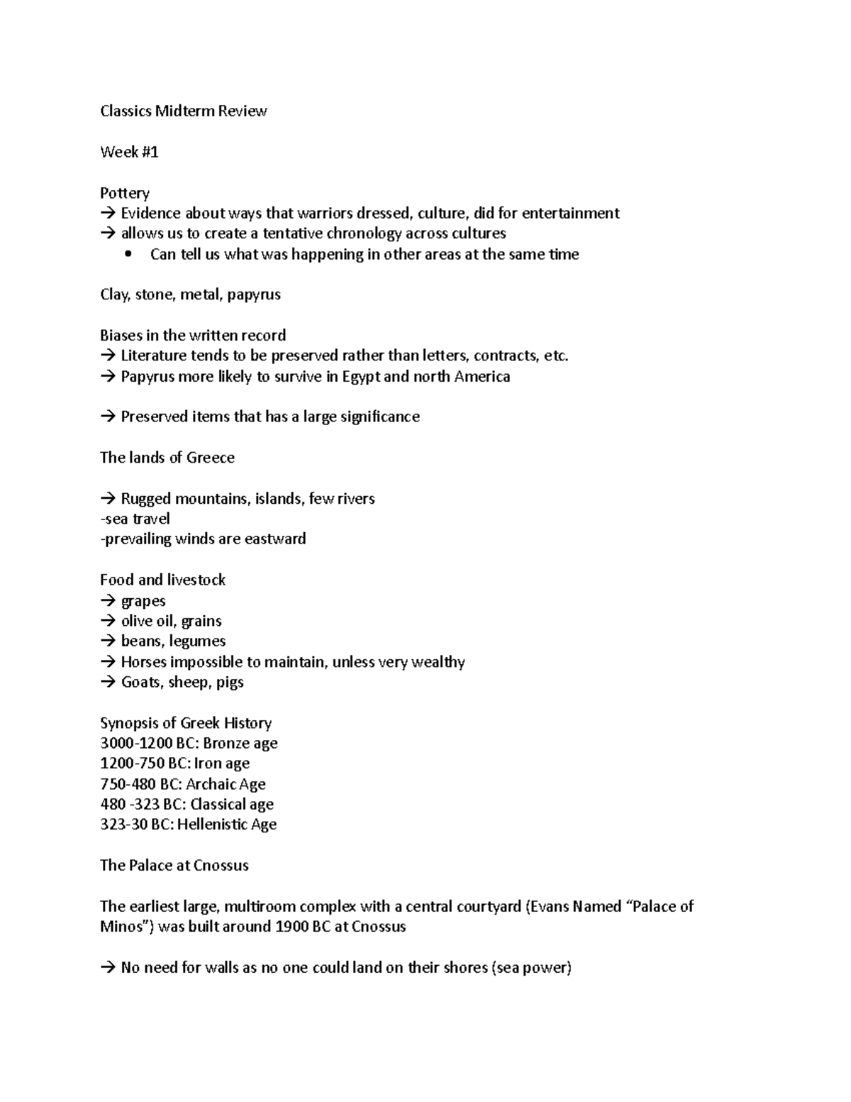 Classics Midterm Review: Key Concepts and Themes - Studocu