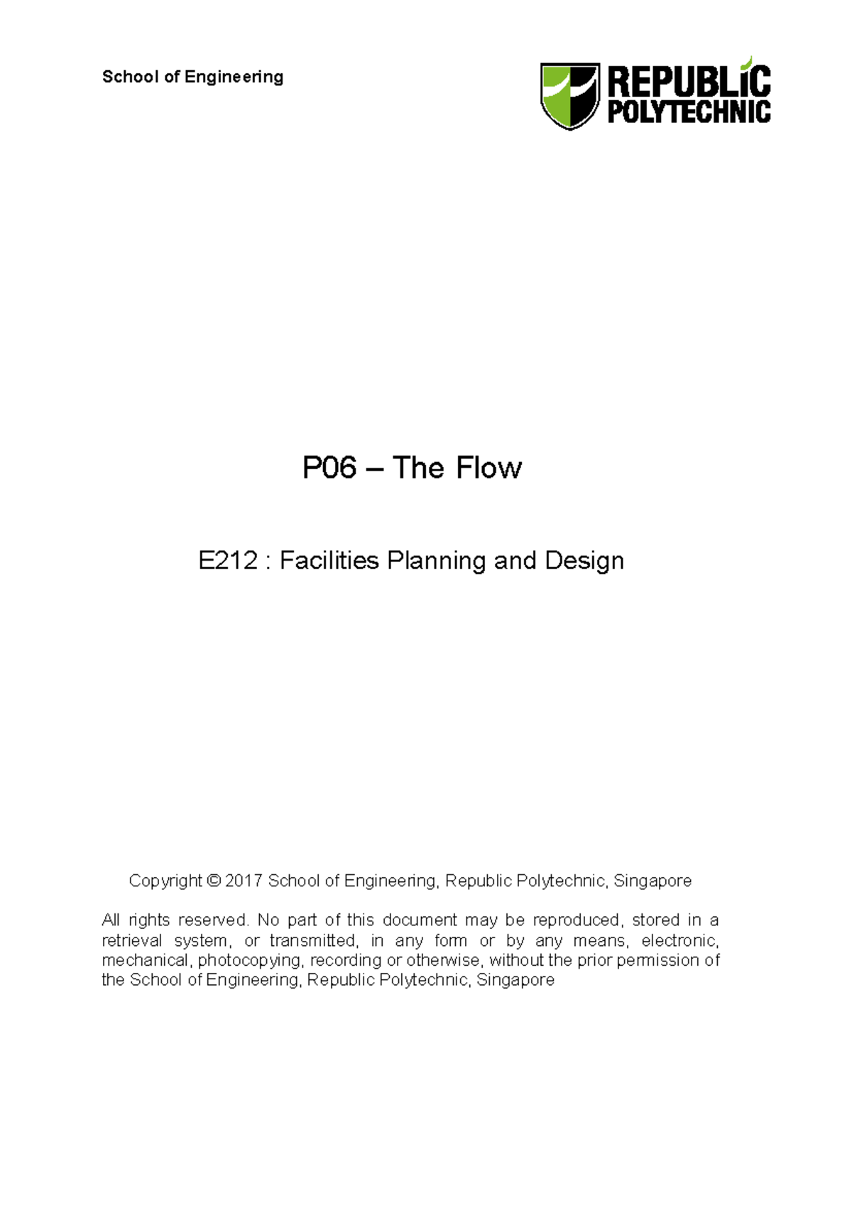 E212 Lesson 6 - Revised Production Flow for New Factory Layout - Studocu