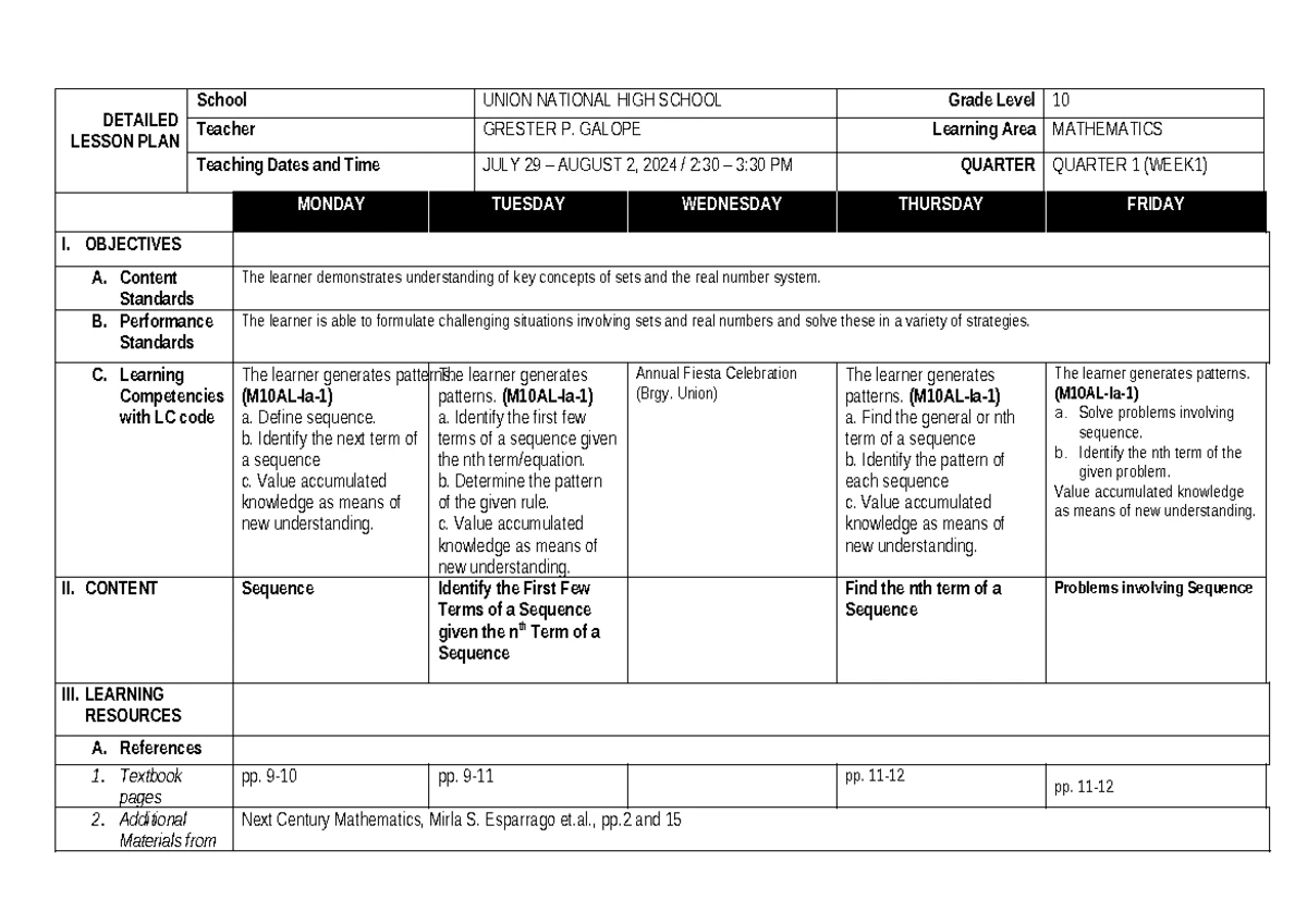 M10 Permutation Lesson Plan: Understanding Arrangements & Applications ...
