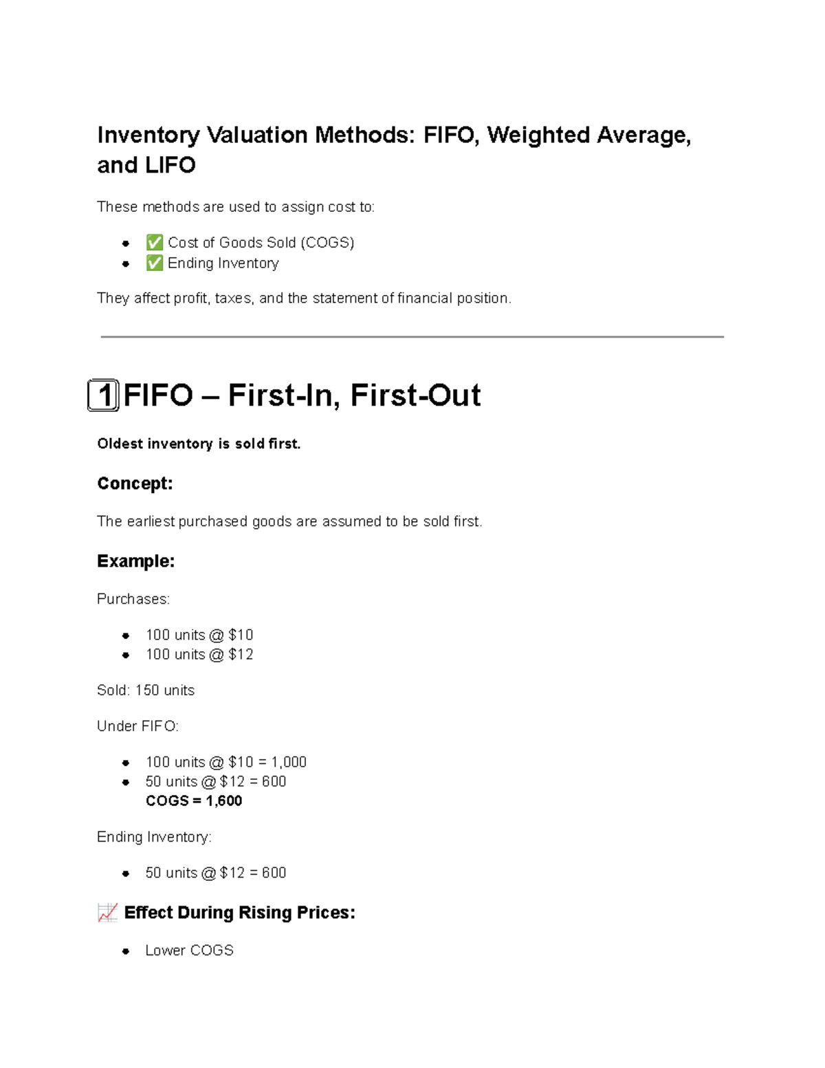 Inventory Valuation Methods: FIFO, Weighted Avg, and LIFO Explained ...