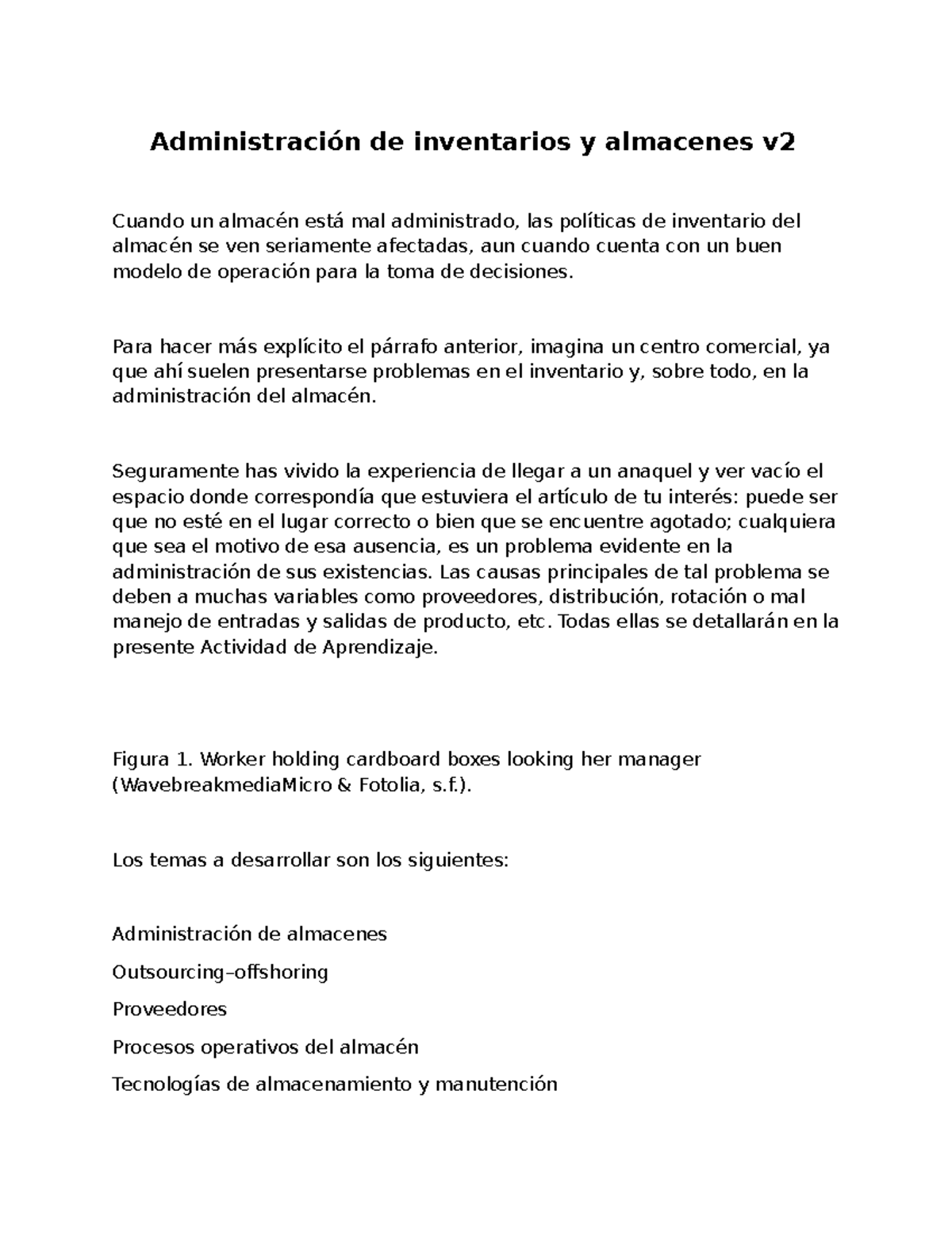 Administración de Inventarios y Almacenes: Estrategias y Procesos - Studocu
