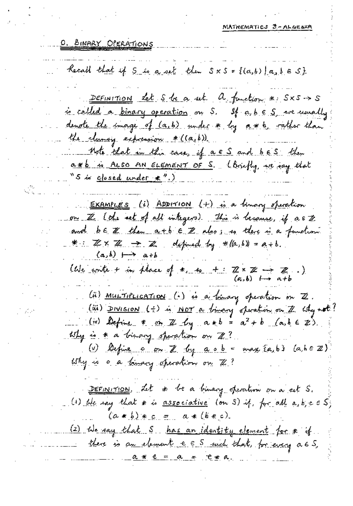 Math 340 - Algebraic Structures Module Info Sheet, Semester 2, 2025 ...