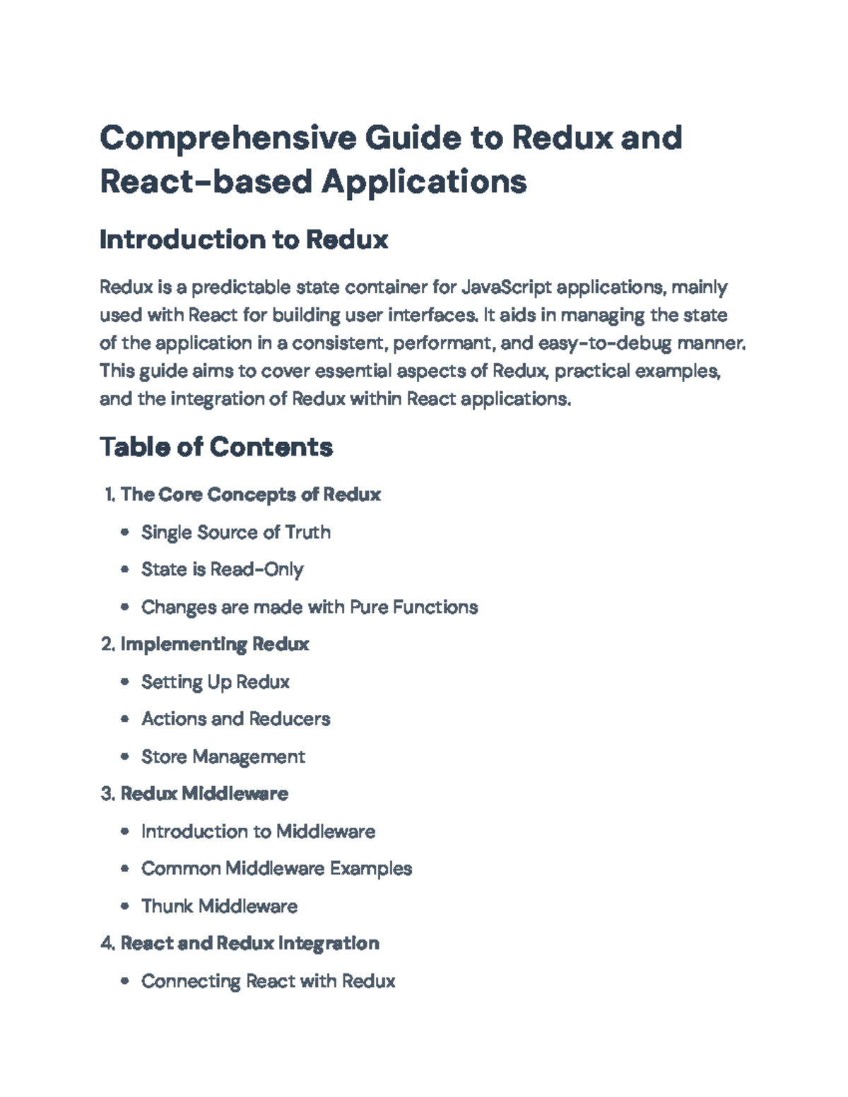 Comprehensive Guide to Redux Integration in React Applications ...