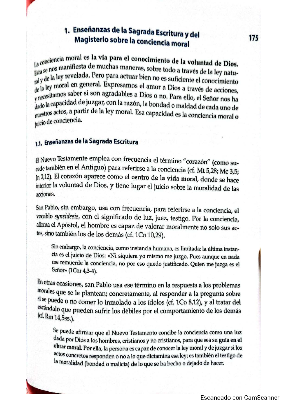 Naturaleza de la Conciencia Moral en la Sagrada Escritura y el ...