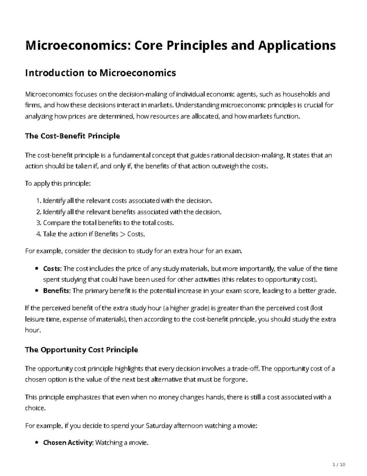 Study Guide for Introduction to Microeconomics (ECON 101) - Studocu
