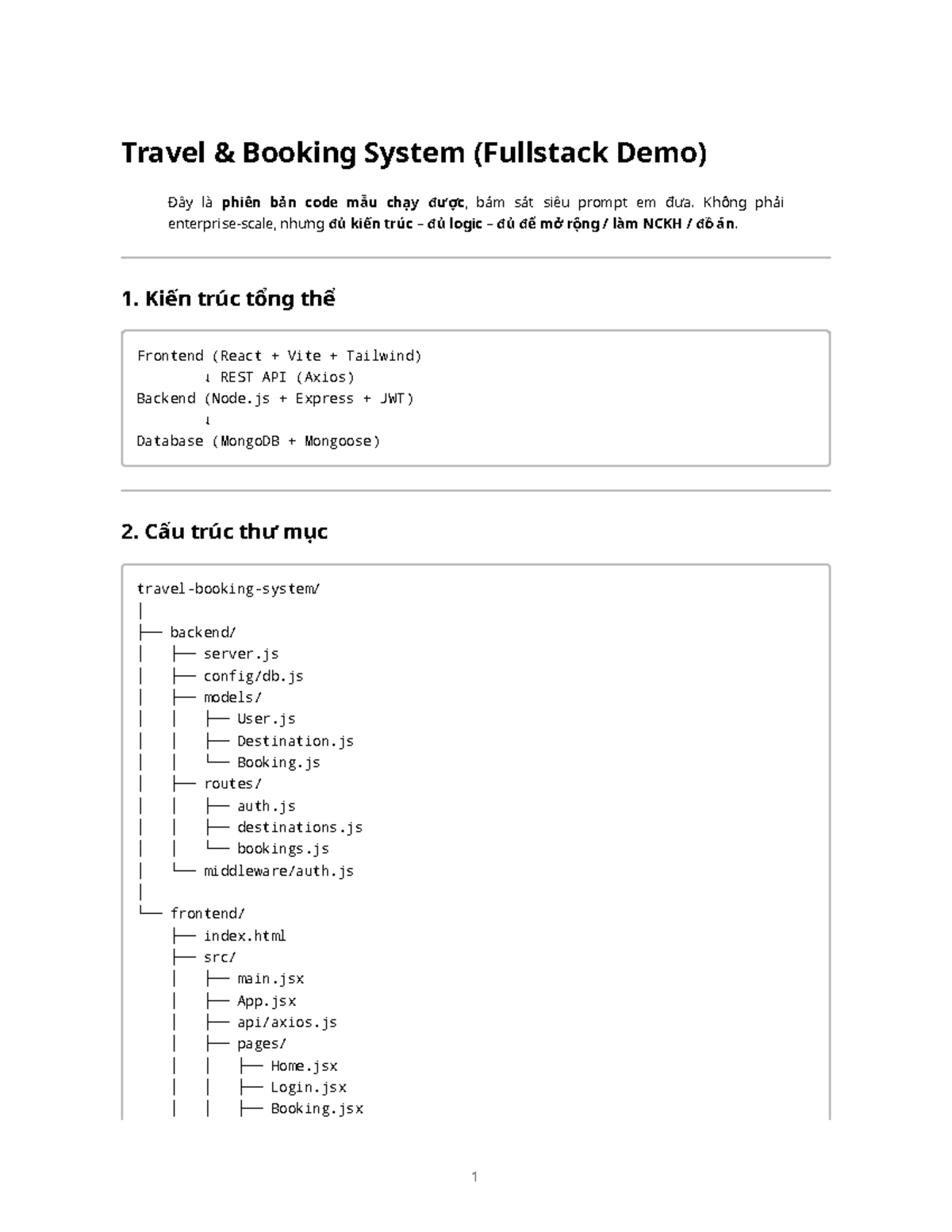 Travel & Booking System (CS101) – Fullstack Demo Code Overview - Studocu