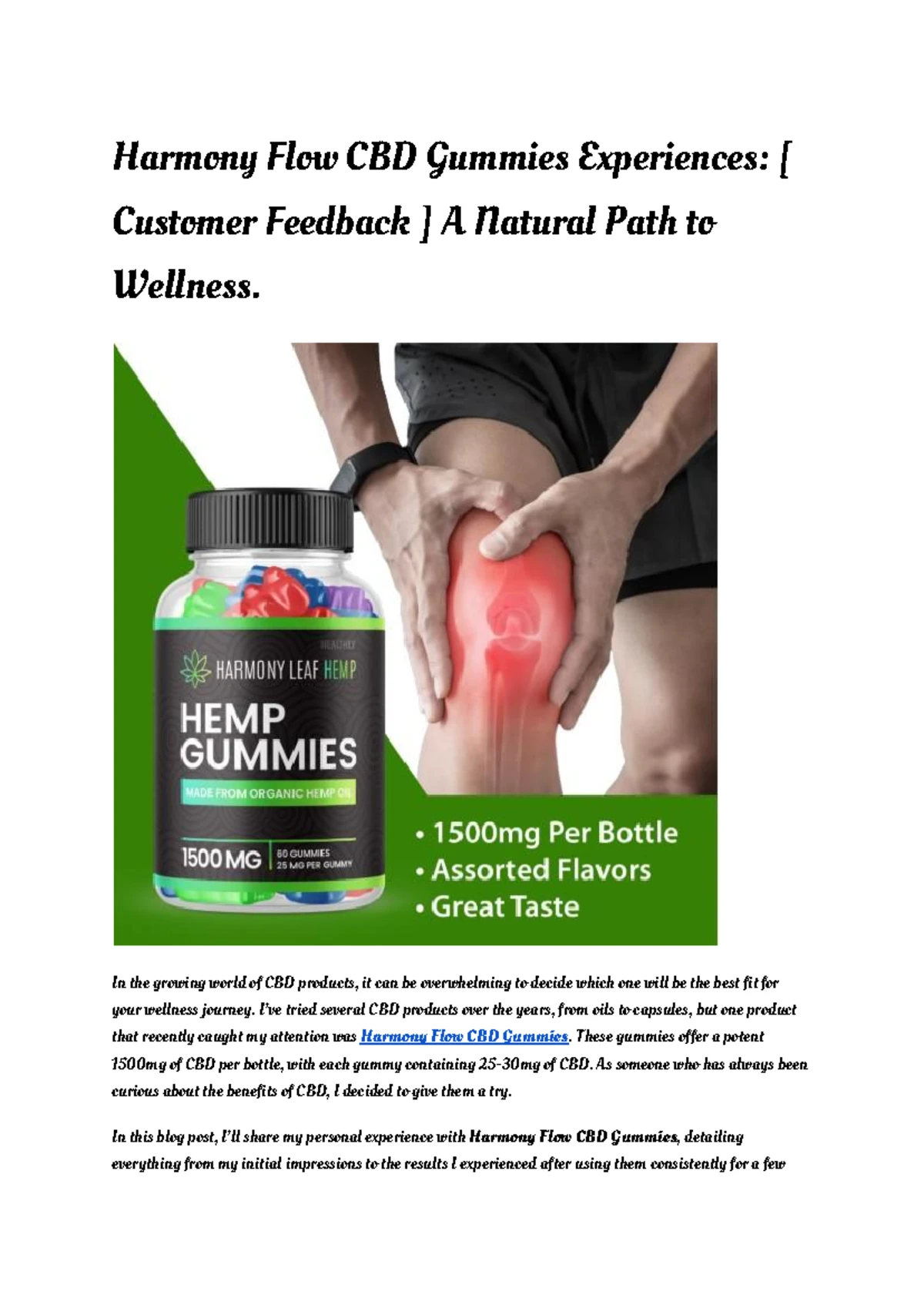 Harmony Flow CBD Gummies 300mg The Perfect Way to Experience CBD ...